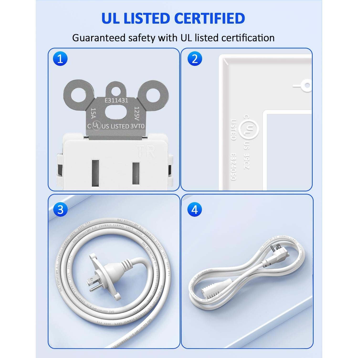 Kit de Gestión de Cables Empotrado HAPYTHDA SPT 2 Blanco