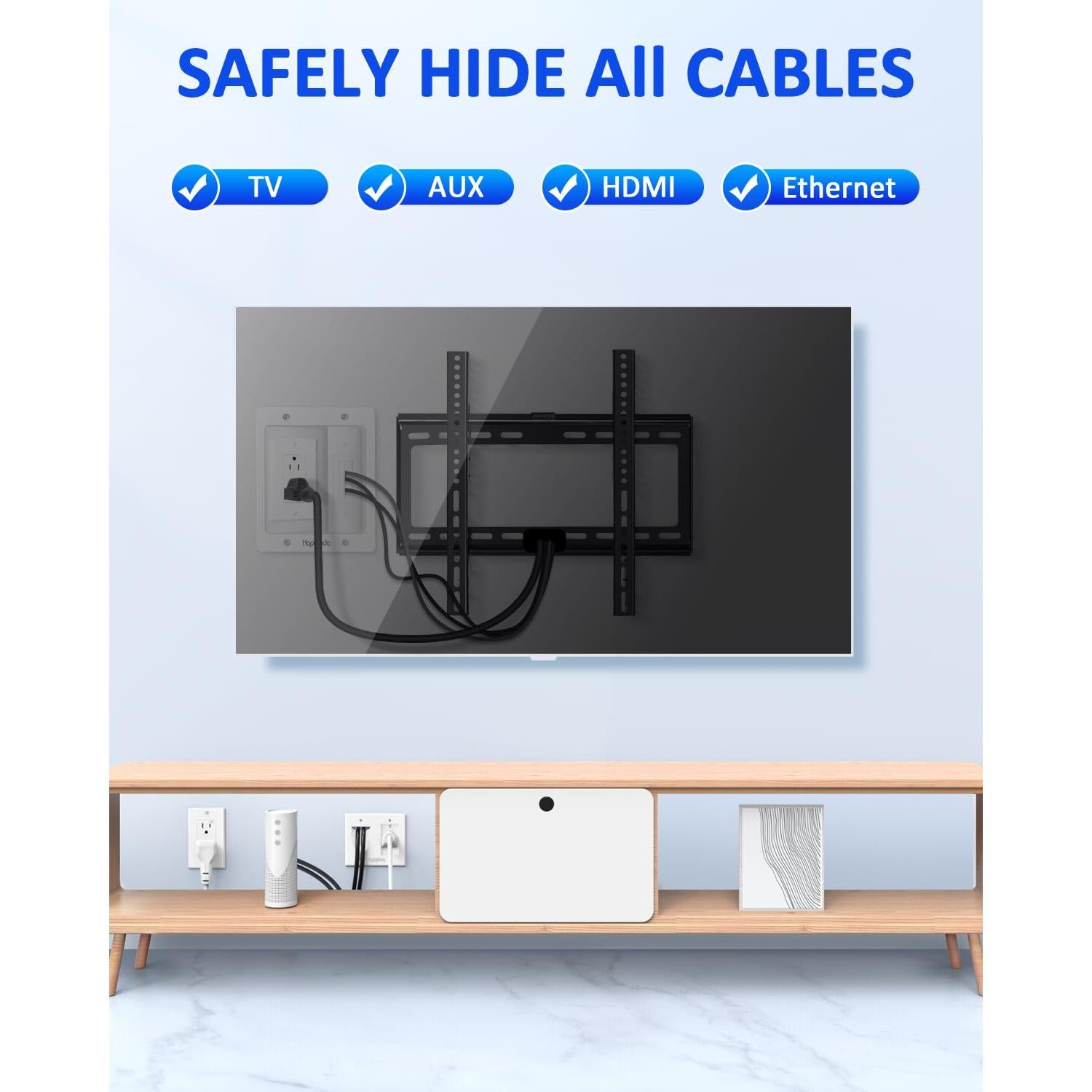 Kit de Gestión de Cables Empotrado HAPYTHDA SPT 2 Blanco