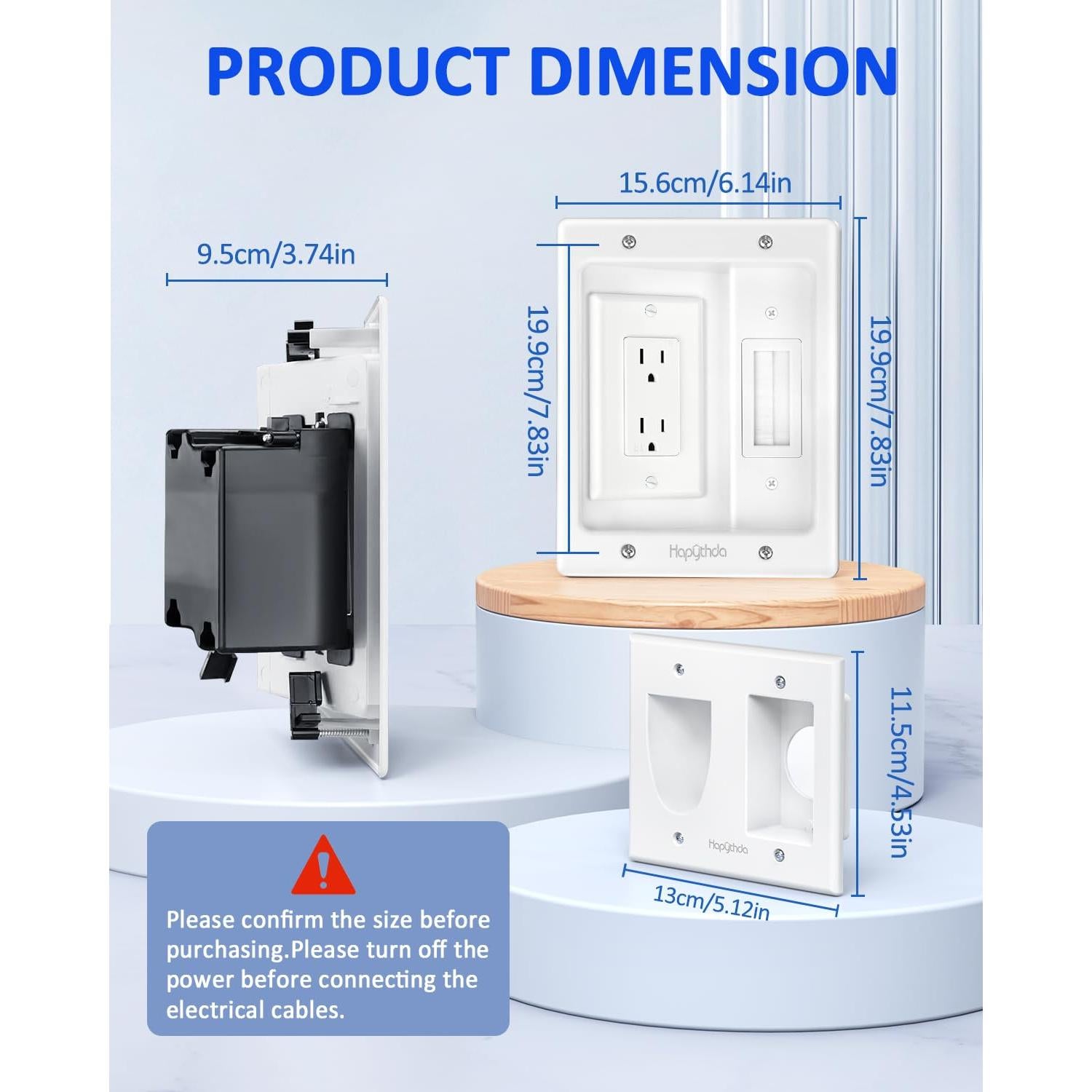 Kit de Gestión de Cables Empotrado HAPYTHDA SPT 2 Blanco