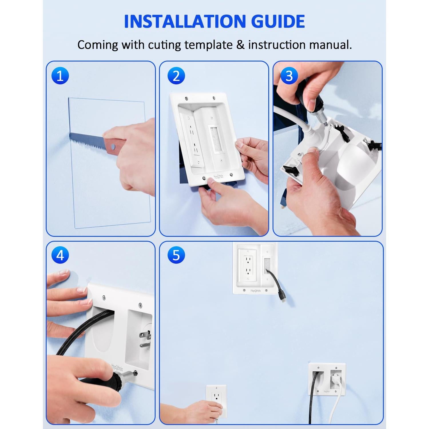 Kit de Gestión de Cables Empotrado HAPYTHDA SPT 2 Blanco