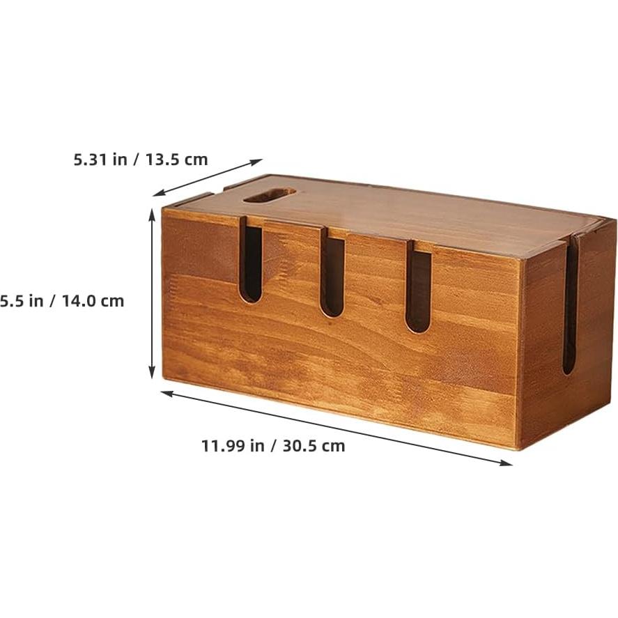 Caja de Gestión de Cables TOVINANNA 30.5cm Madera Organizador