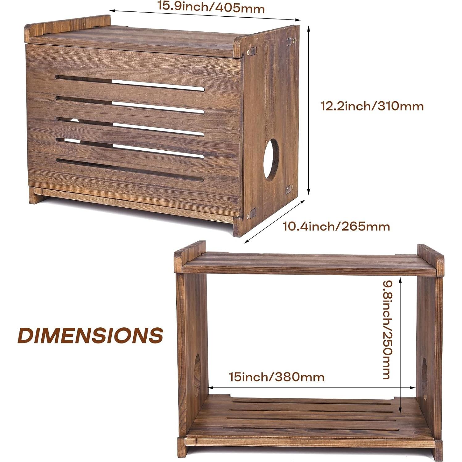 Estante de Madera BEARUT para Router y Proyector 1 Estante