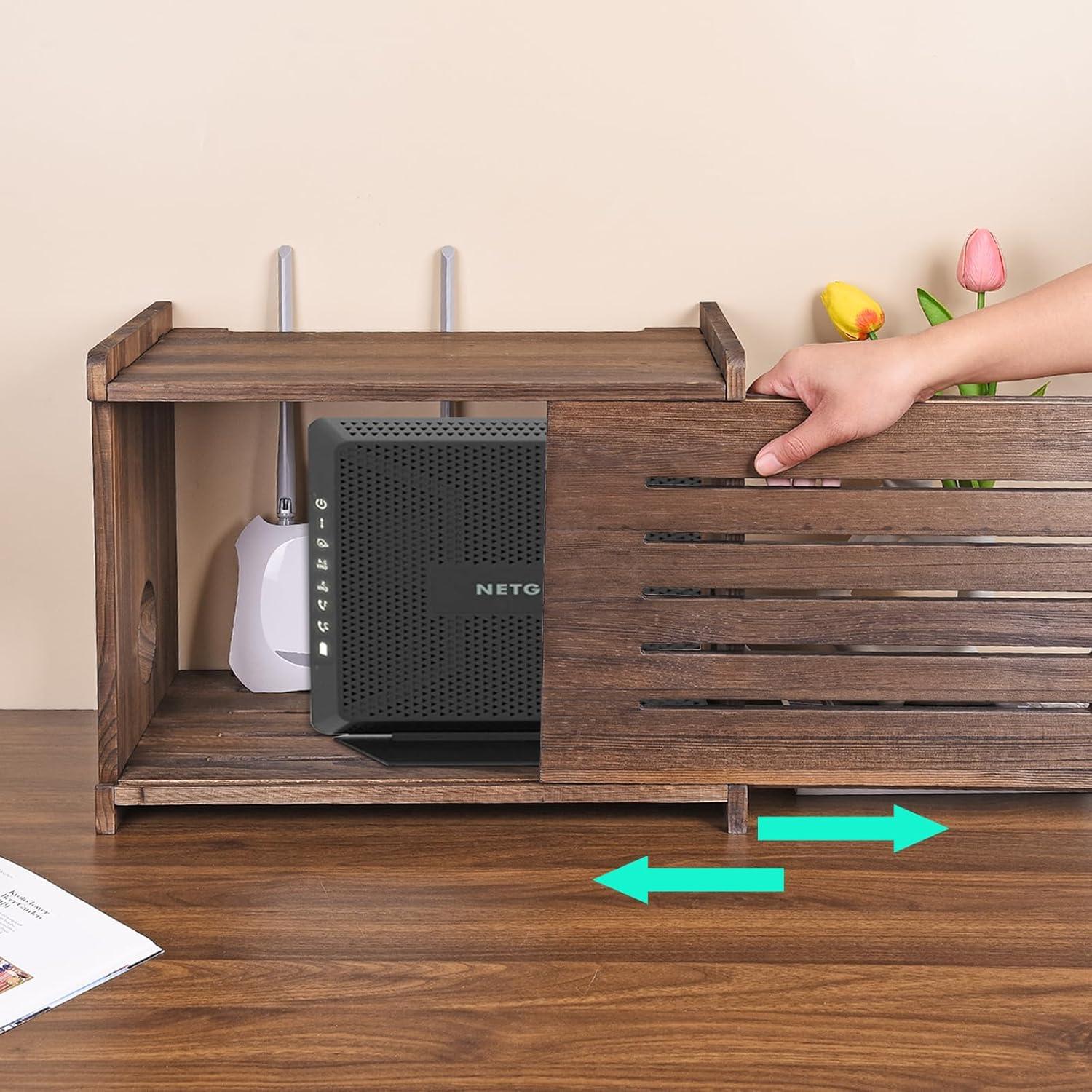 Estante de Madera BEARUT para Router y Proyector 1 Estante