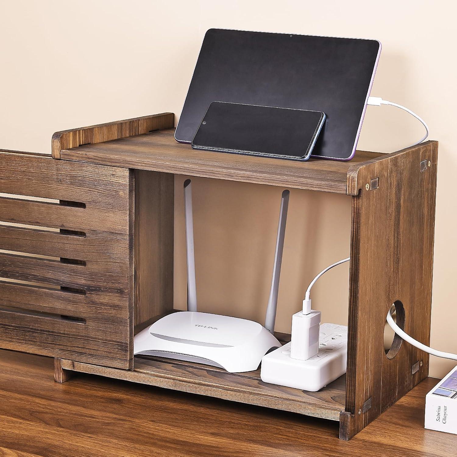 Estante de Madera BEARUT para Router y Proyector 1 Estante