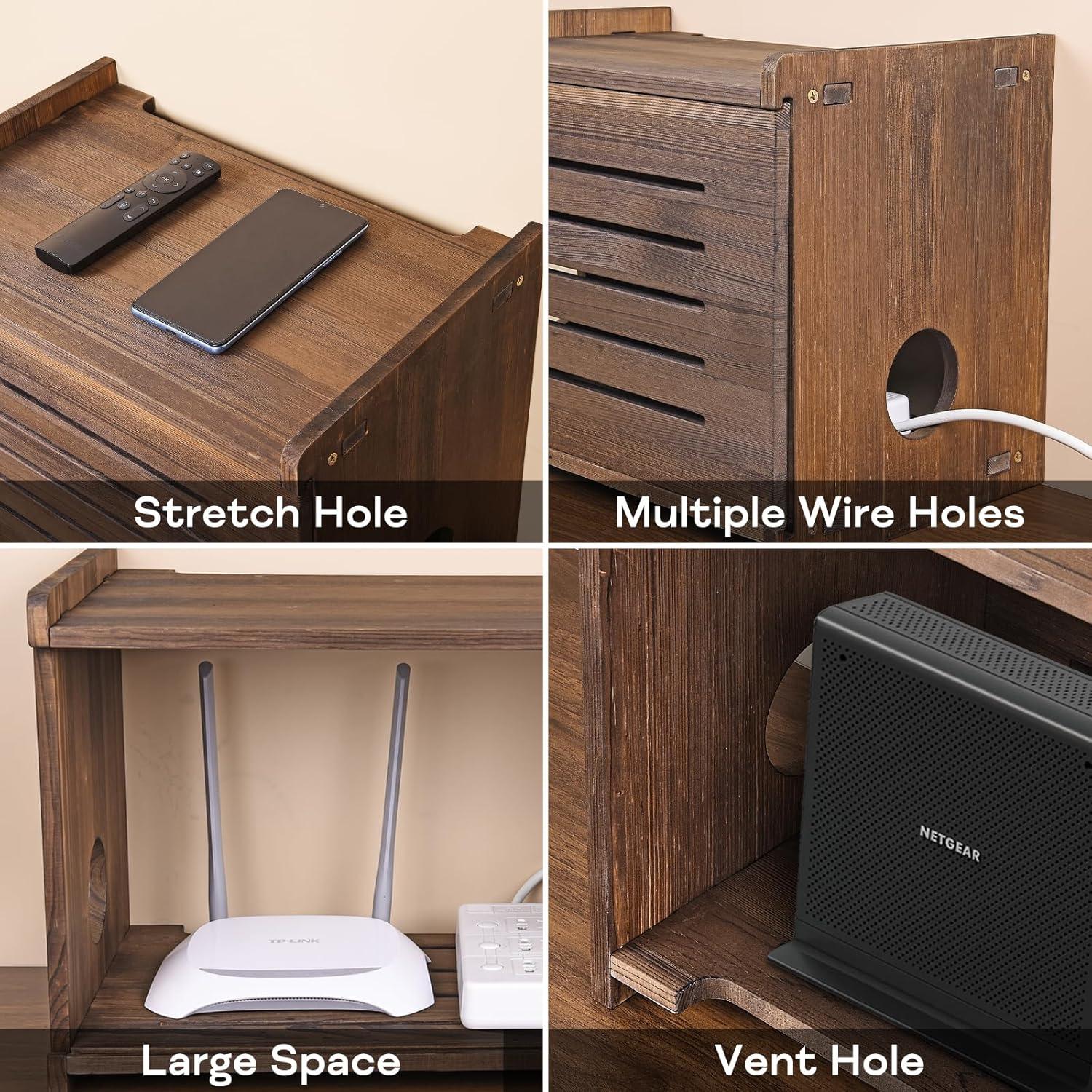 Estante de Madera BEARUT para Router y Proyector 1 Estante