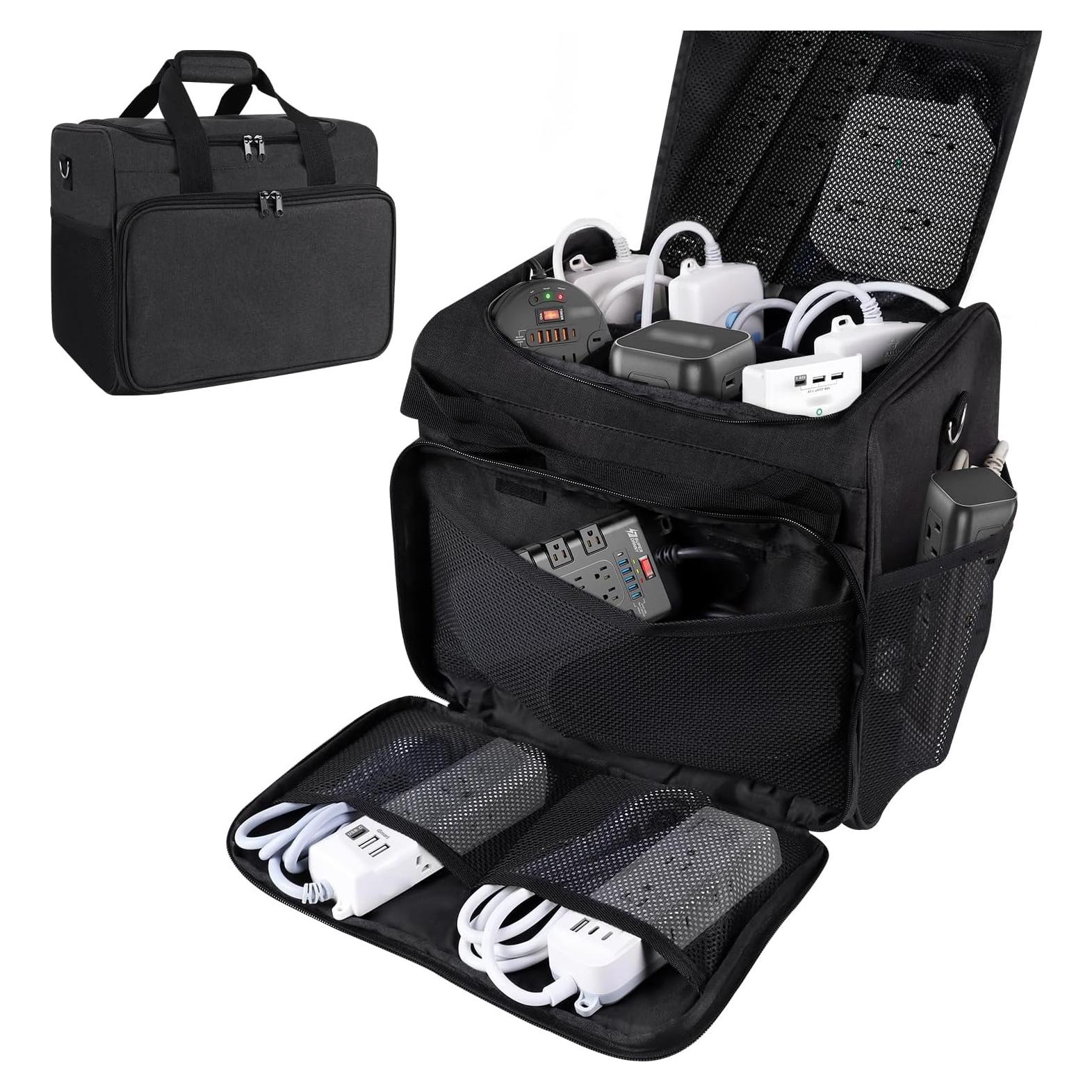 Bolsa Organizadora de Cables Grande con Divisores Ajustables