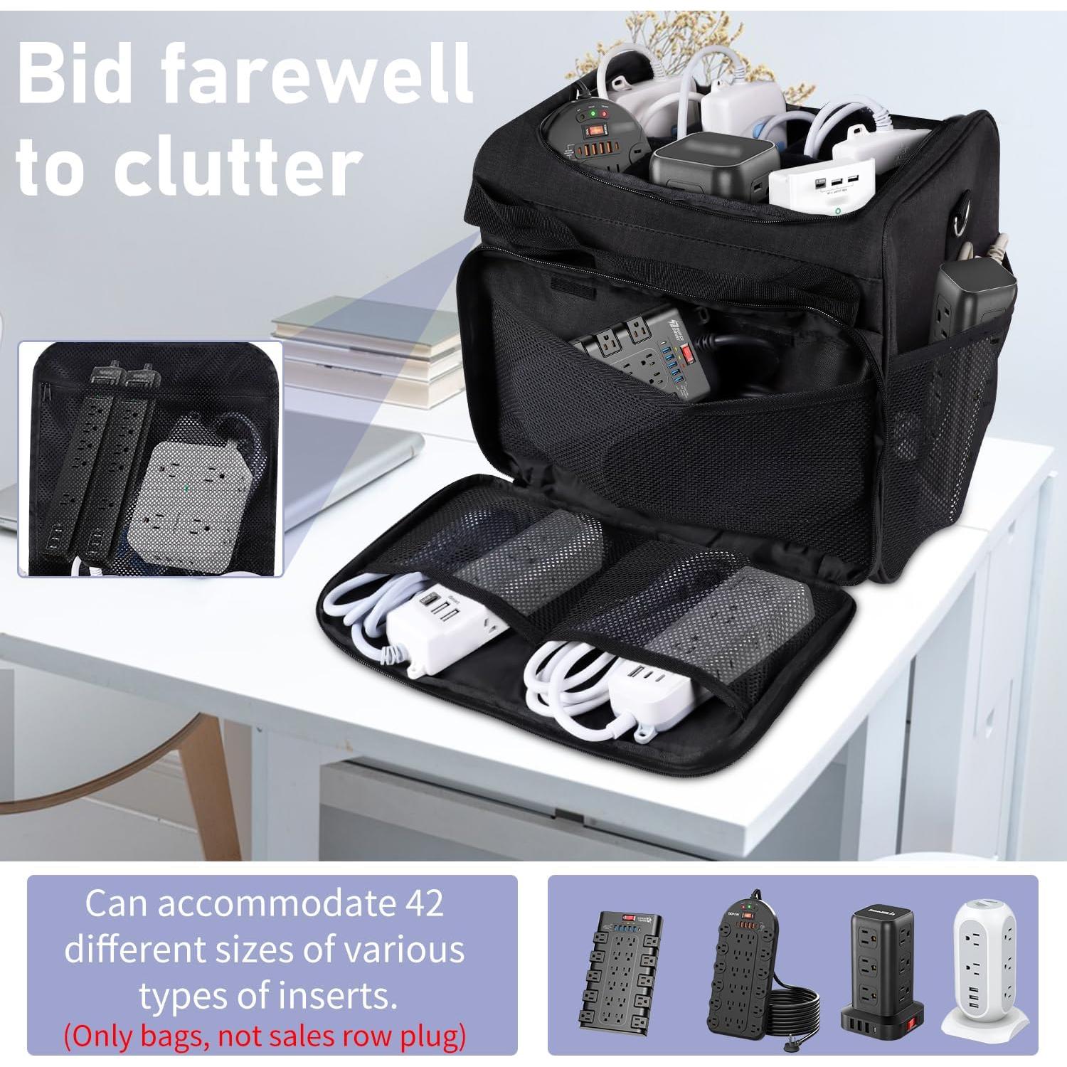 Bolsa Organizadora de Cables Grande con Divisores Ajustables