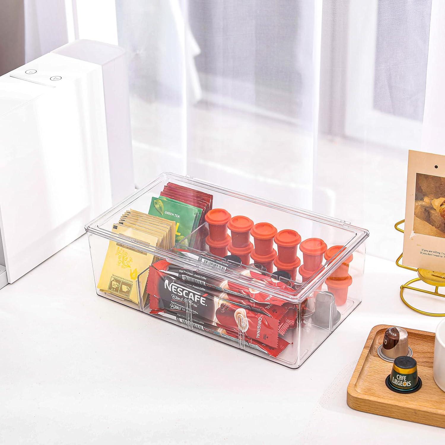 Caja organizadora de cables Yesesion grande con tapa y 10 lazos