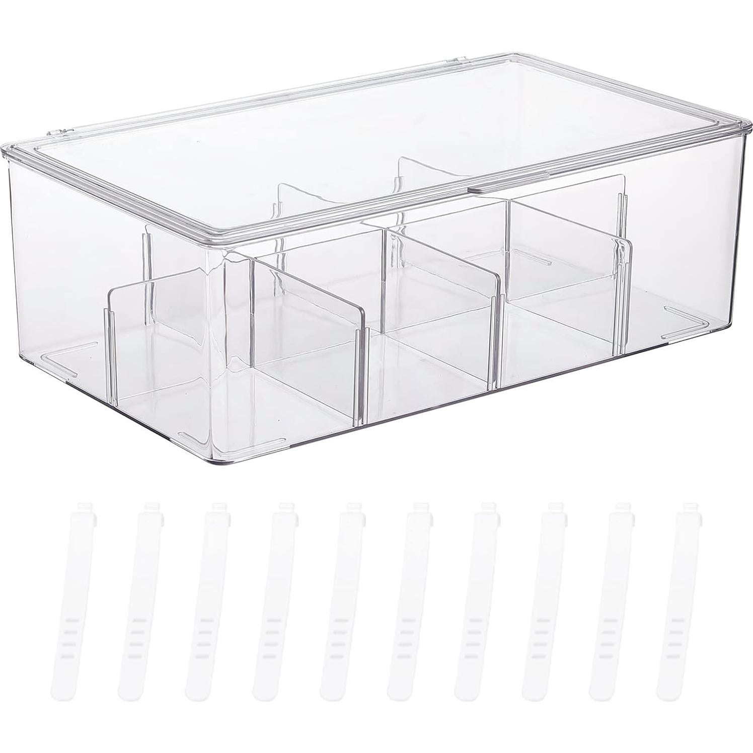 Caja organizadora de cables Yesesion grande con tapa y 10 lazos