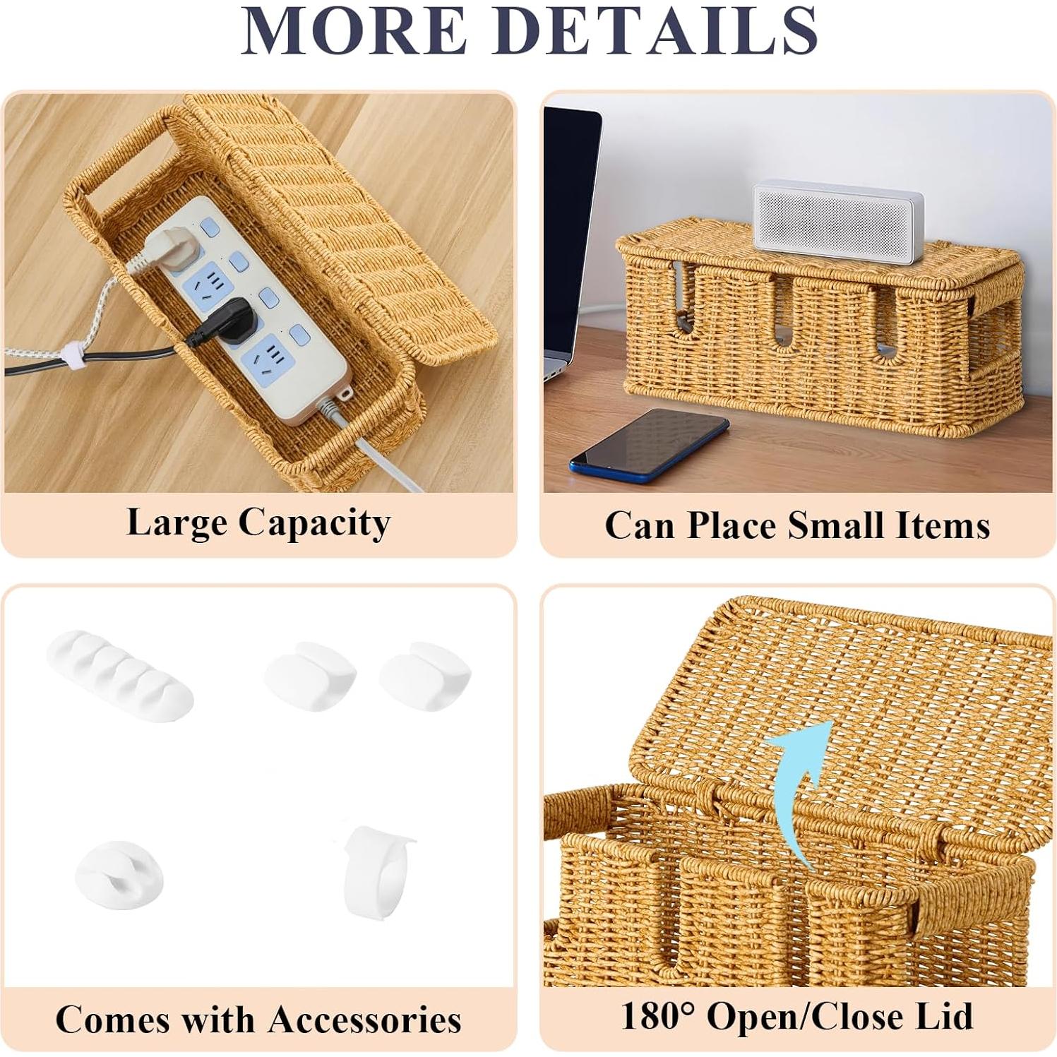Caja Organizadora de Cables Vicorise 31.75x12.95x12.95 cm