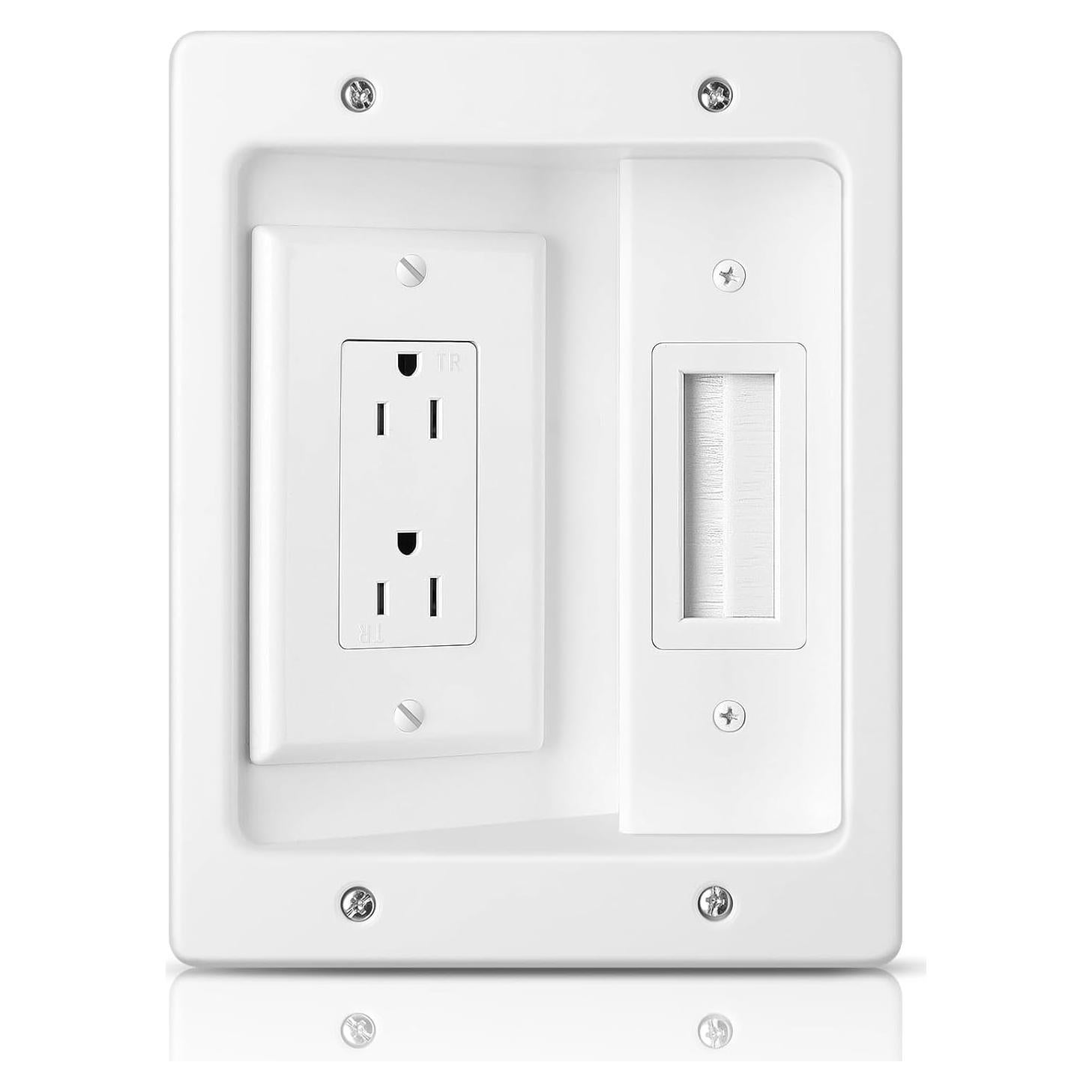 Kit de Gestión de Cables en Pared ZEXMTE Blanco 19.9x15.6cm