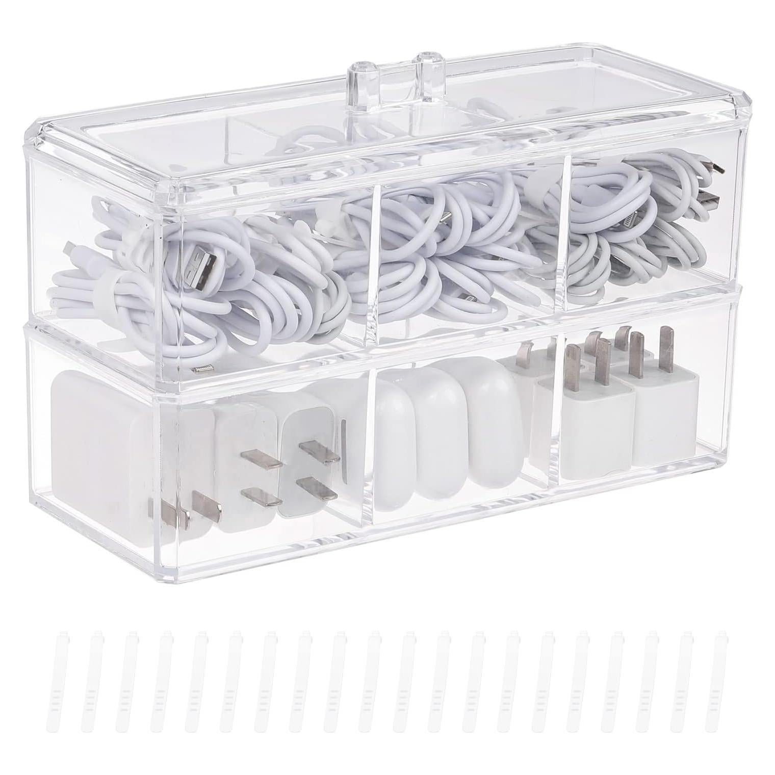 Juego de 2 Cajas Organizadoras de Cables Yesesion 23.3x9.4x8.8cm