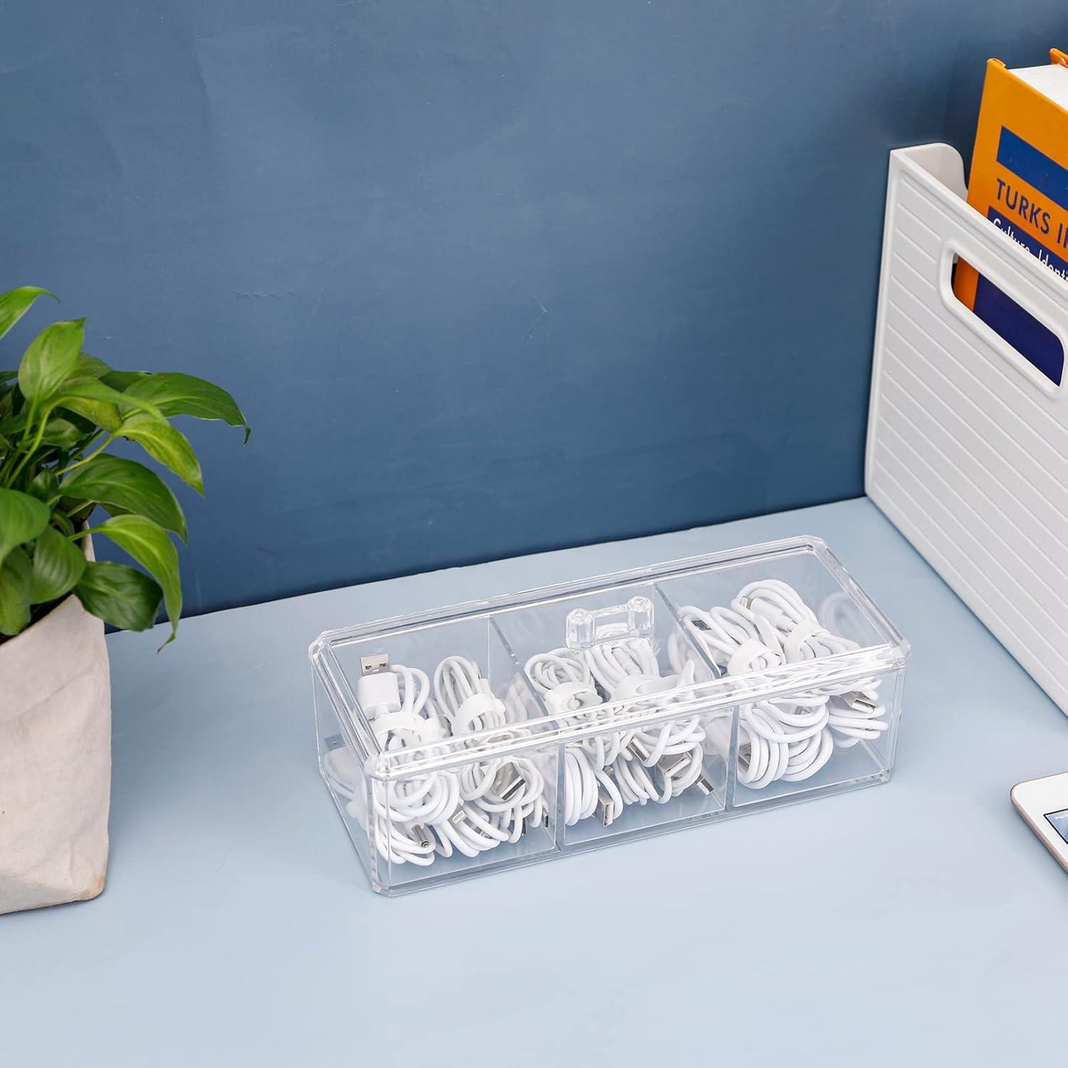 Juego de 2 Cajas Organizadoras de Cables Yesesion 23.3x9.4x8.8cm