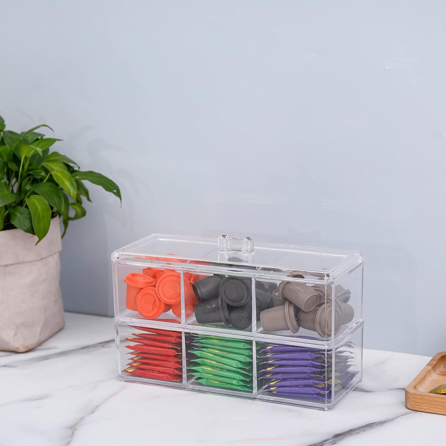 Juego de 2 Cajas Organizadoras de Cables Yesesion 23.3x9.4x8.8cm