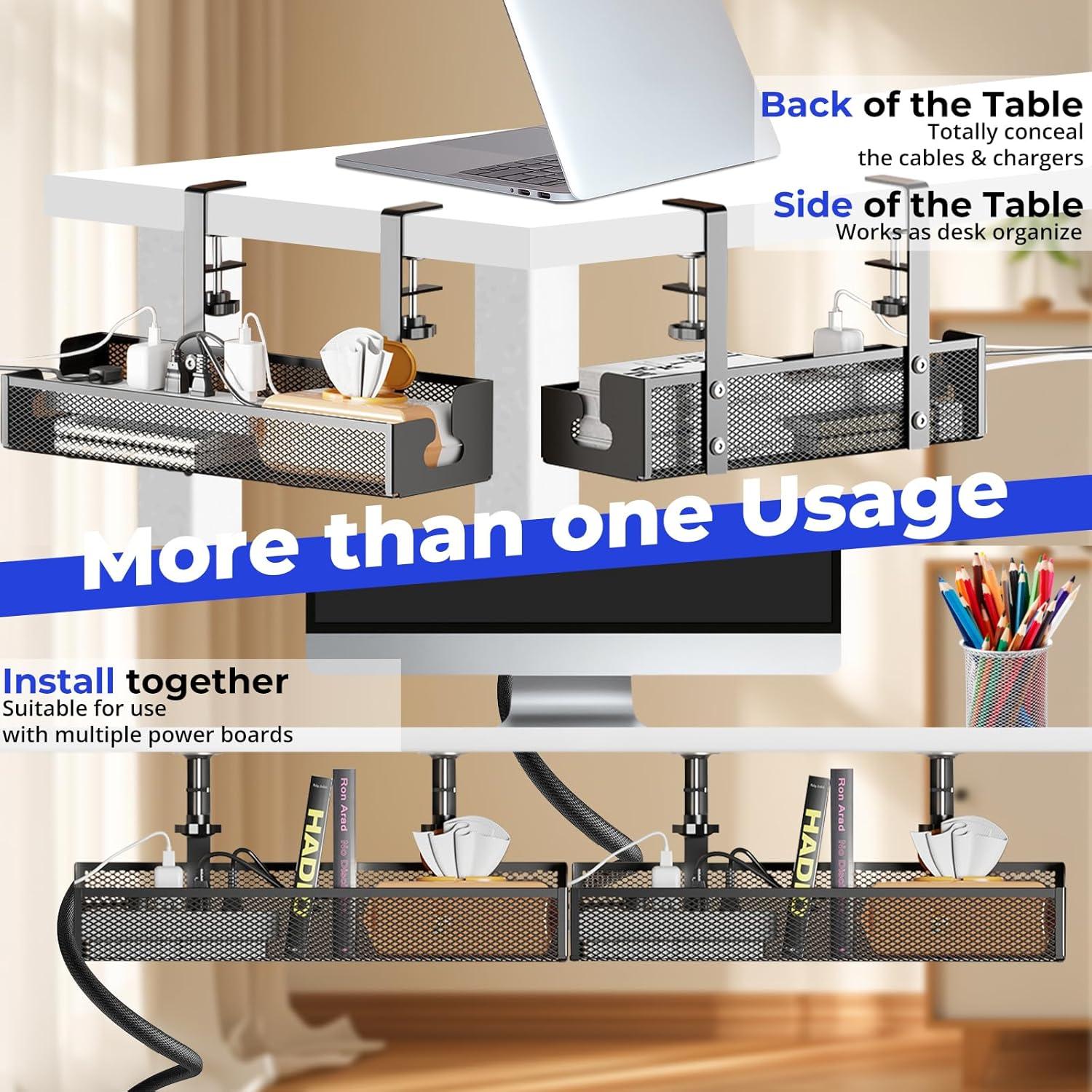 Bandeja de Gestión de Cables COCIVIVRE 2 Paquetes 40x12.7cm