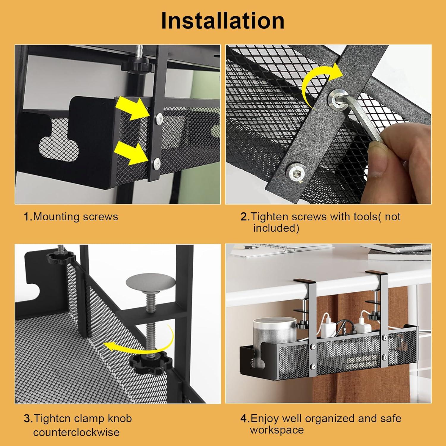 Bandeja de Gestión de Cables COCIVIVRE 2 Paquetes 40x12.7cm