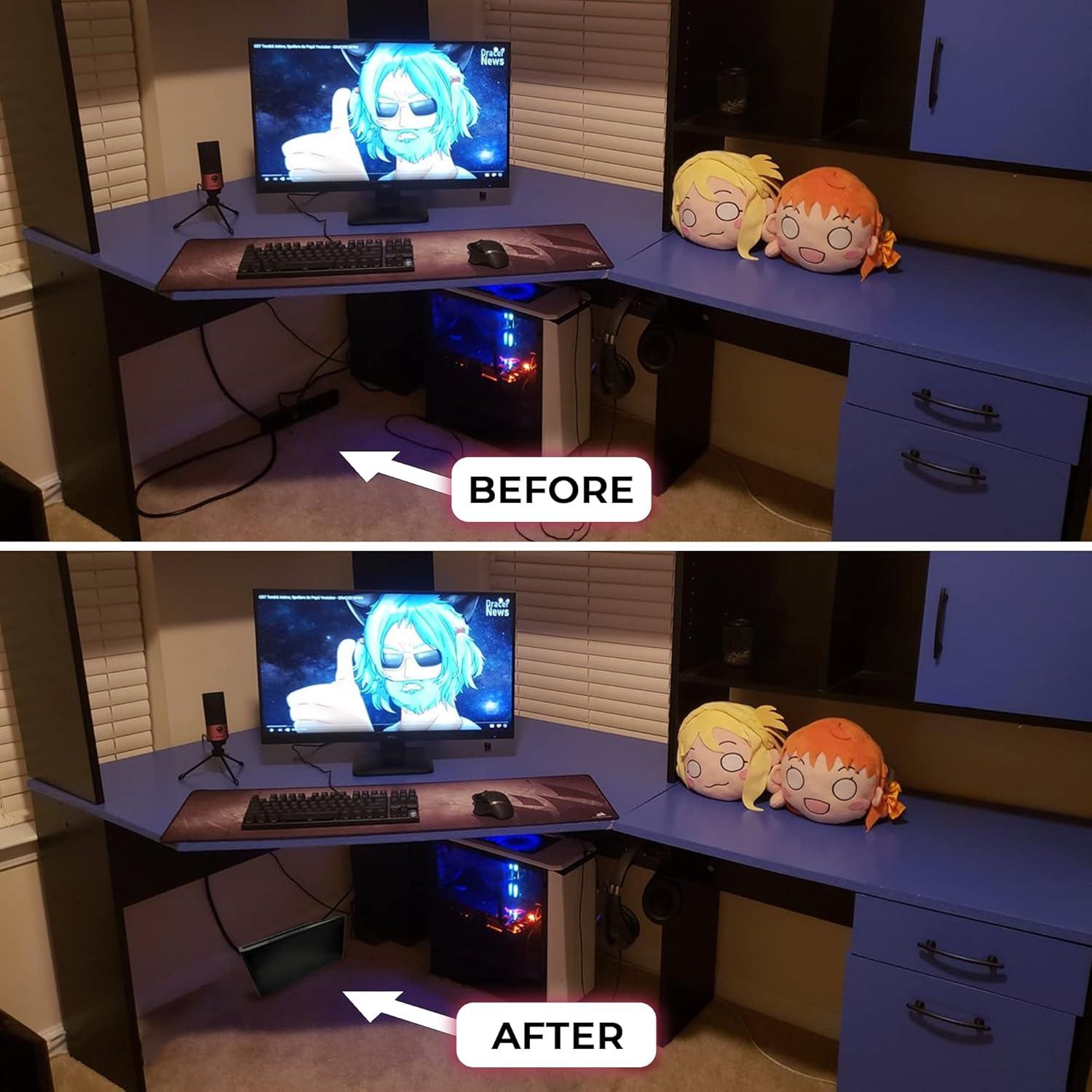 Caja de Gestión de Cables Genérico Mediana 32x13.7cm Negra