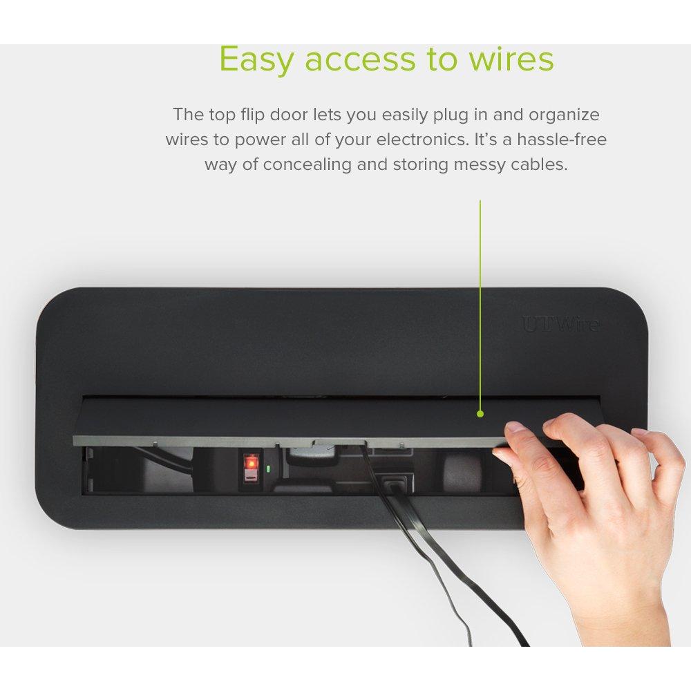 Caja Organizadora de Cables Extra Grande UT Wire Negro