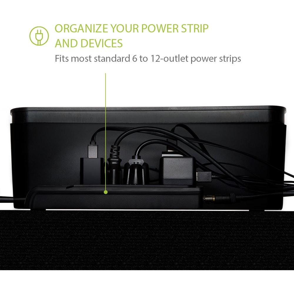 Caja Organizadora de Cables Extra Grande UT Wire Negro