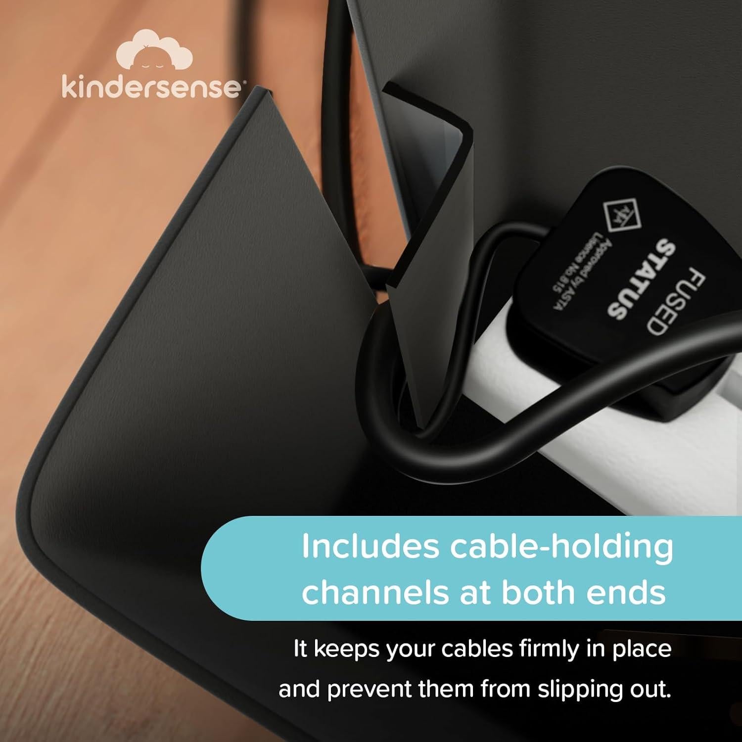 Caja de Gestión de Cables KinderSense - Organizador Negro 76.2x33.8x33.8 cm