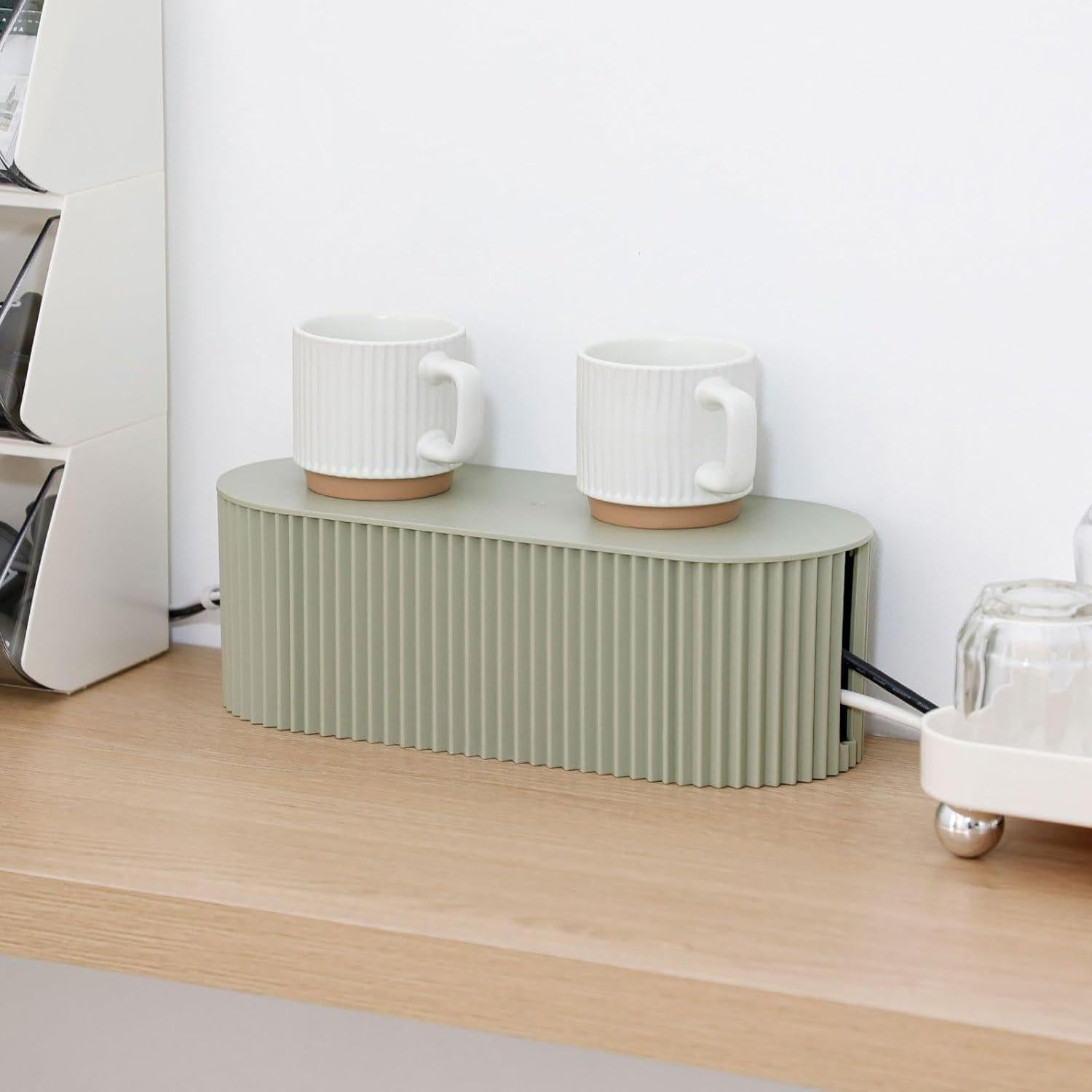 Caja Organizadora de Cables NINEWEEN Verde Pequeña 32.3x13x10.4cm