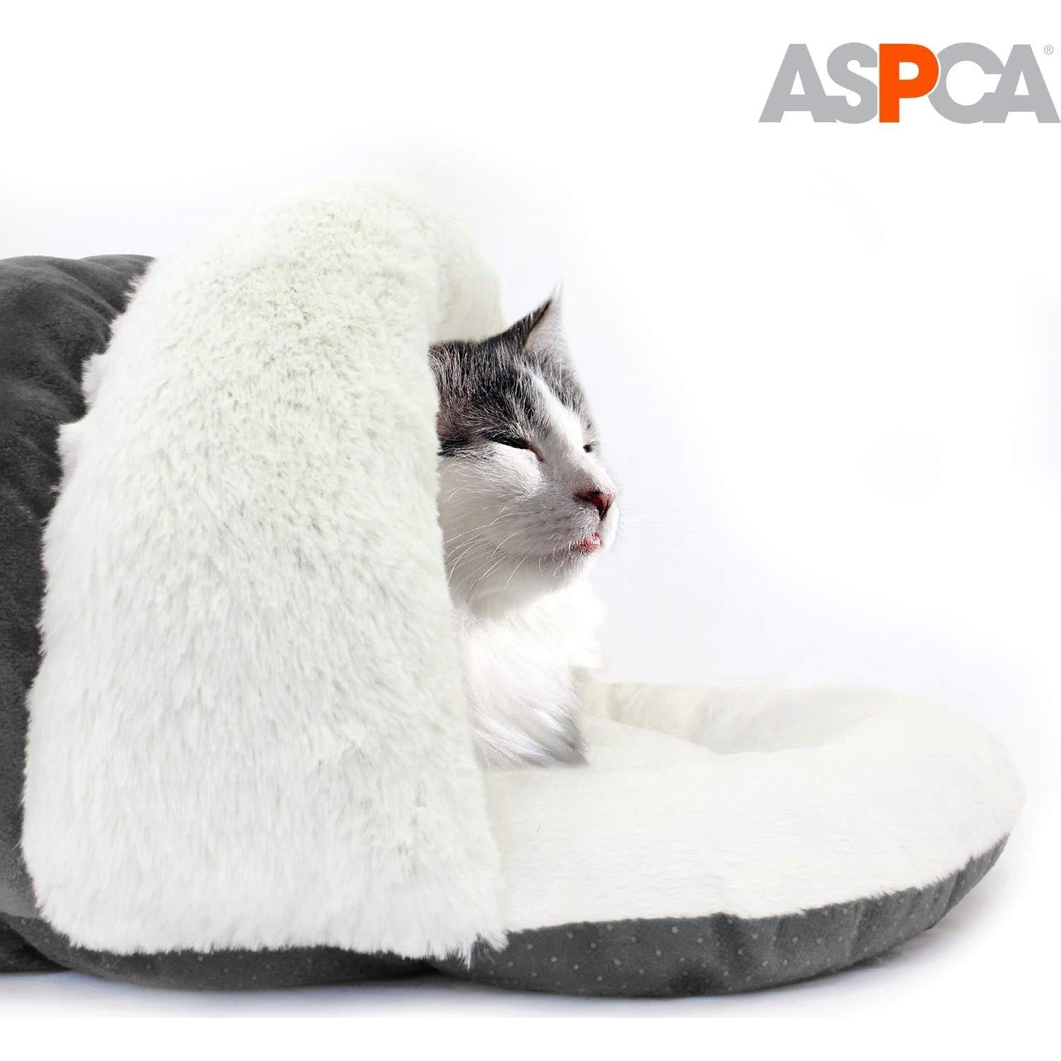 Cueva para Gatos ASPCA Gris 58x43 cm Acolchada y Lavable