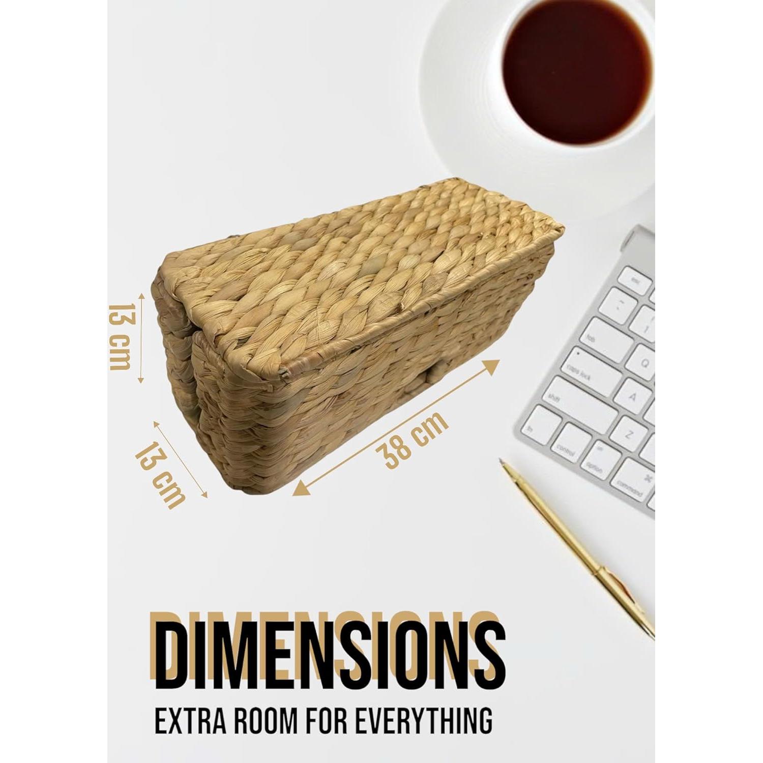 Caja Organizadora de Cables KOCHIRAKOSO de Ratan Hecho a Mano