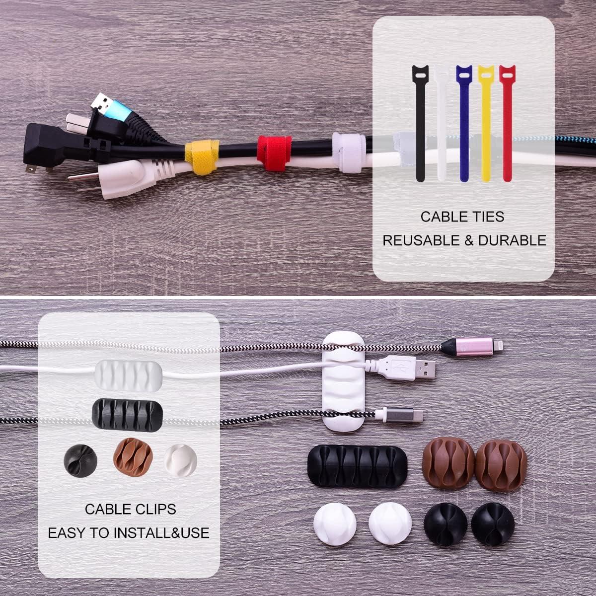 Set de 3 Cajas Organizadoras de Cables Tuwechen - Negro Madera