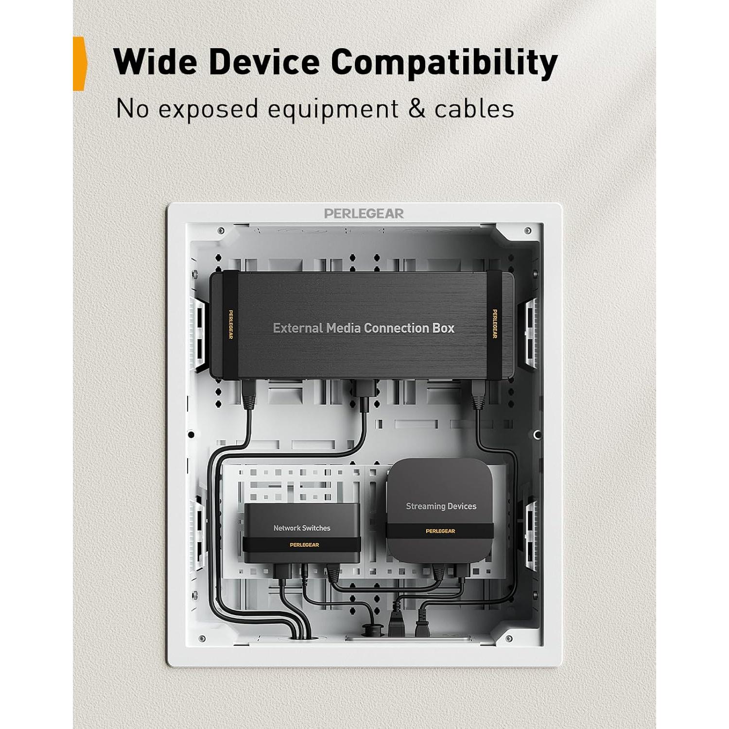 Caja de Medios Empotrada Perlegear 17" con Plantilla y Sierra
