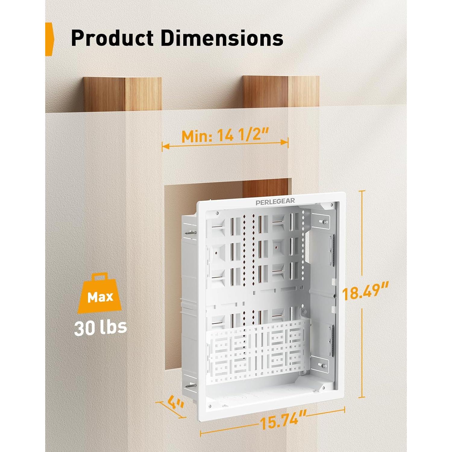 Caja de Medios Empotrada Perlegear 17" con Plantilla y Sierra
