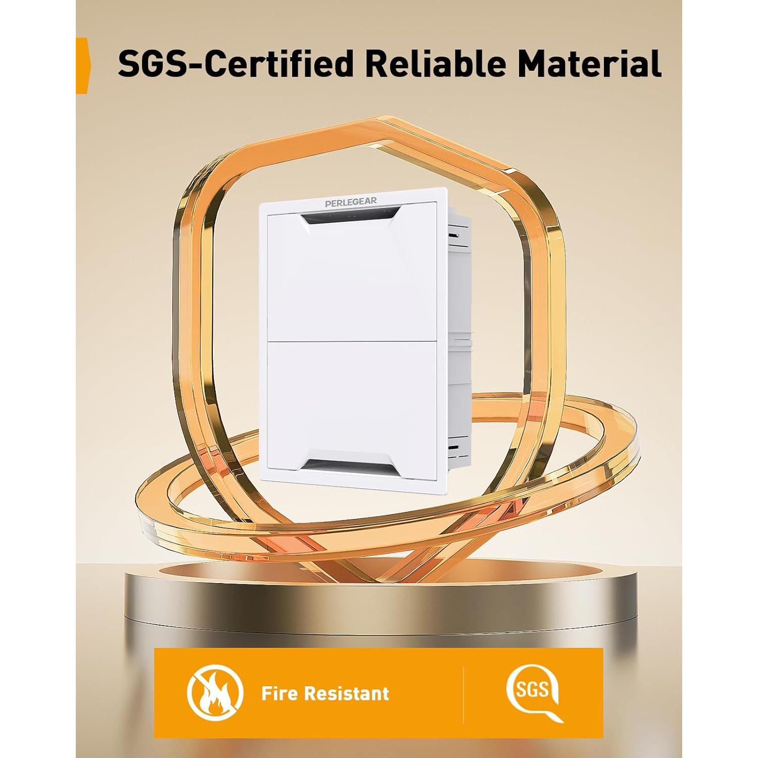 Caja de Medios Empotrada Perlegear 17" con Plantilla y Sierra