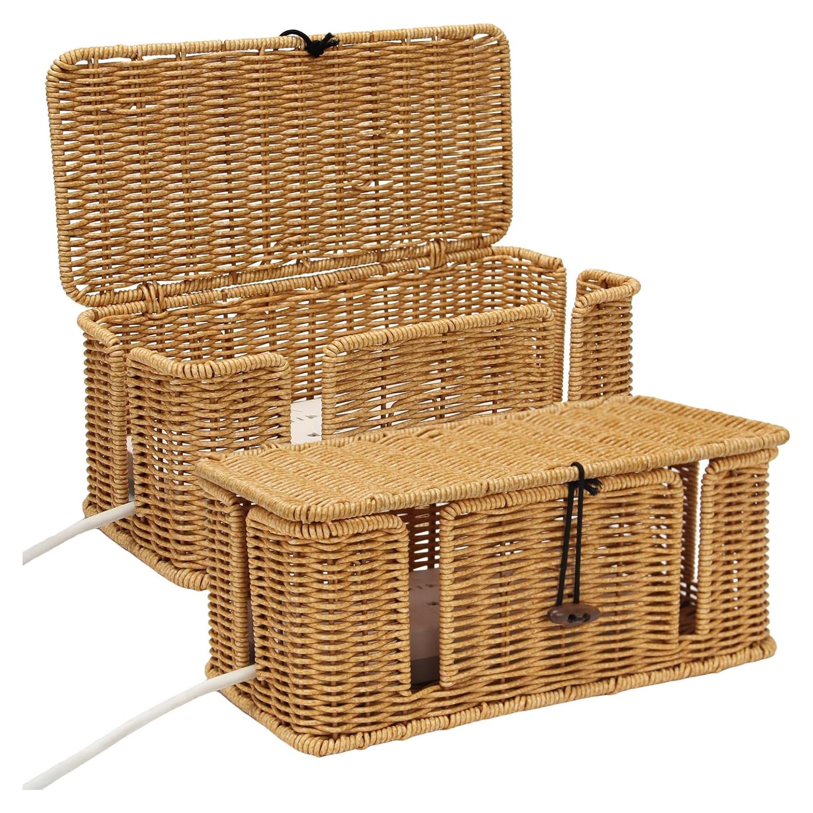 Caja Organizadora de Cables DOVORSY Rústica 2 Piezas 32.8x15x13cm