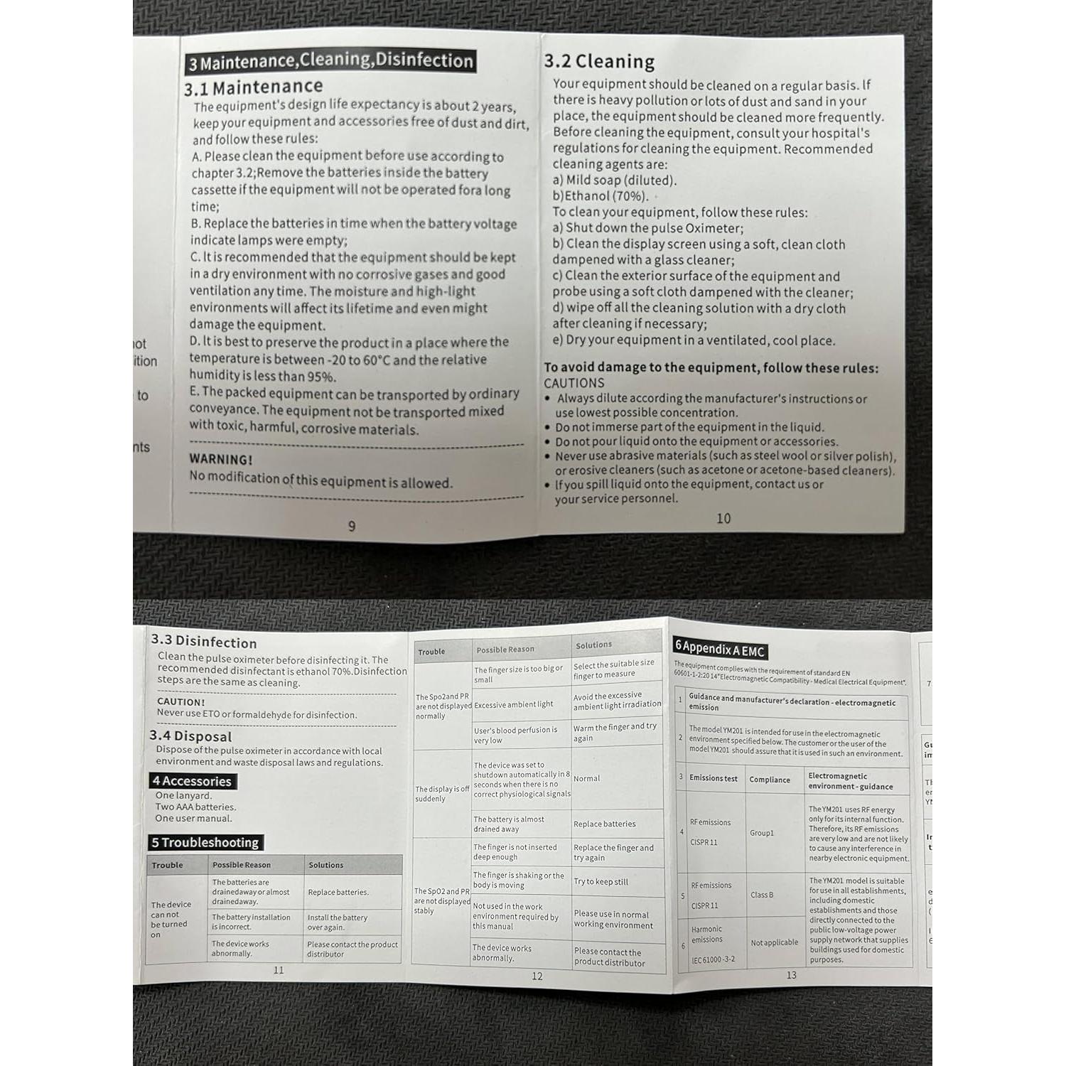 Oxímetro de Pulso ESPOO YM201 con 20 Memorias y Pantalla TFT