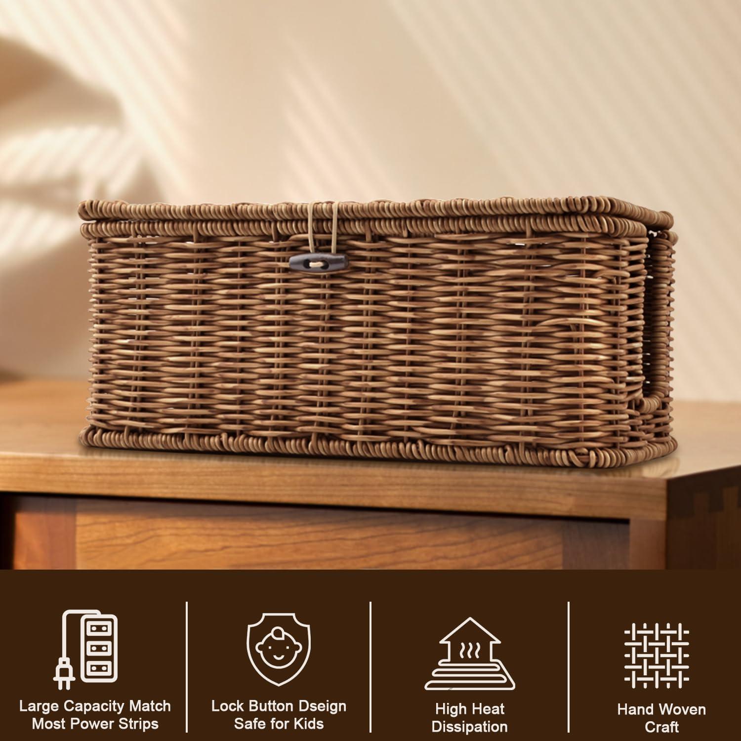 Caja de Gestión de Cables Konosnd Marrón 30.48x12.7cm