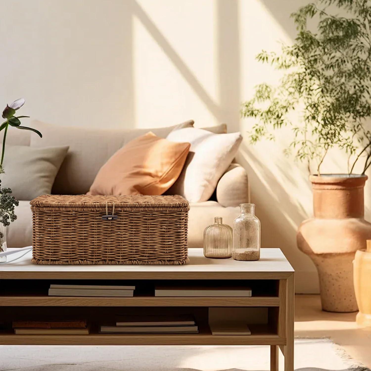 Caja de Gestión de Cables Konosnd Marrón 30.48x12.7cm