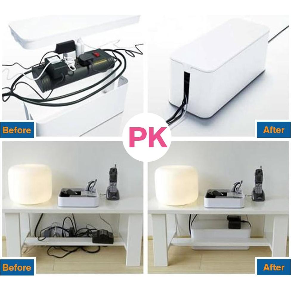 Caja Organizadora de Cables ShellKingdom CB100 - 2 Conjuntos Blanco