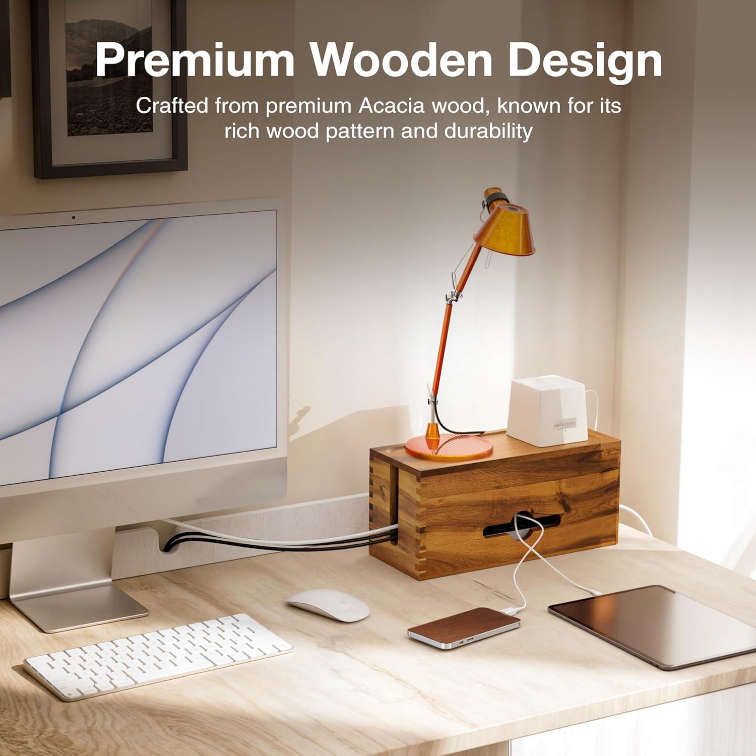 Caja de Gestión de Cables Tidita Acacia 38.1x15.2x17.5 cm