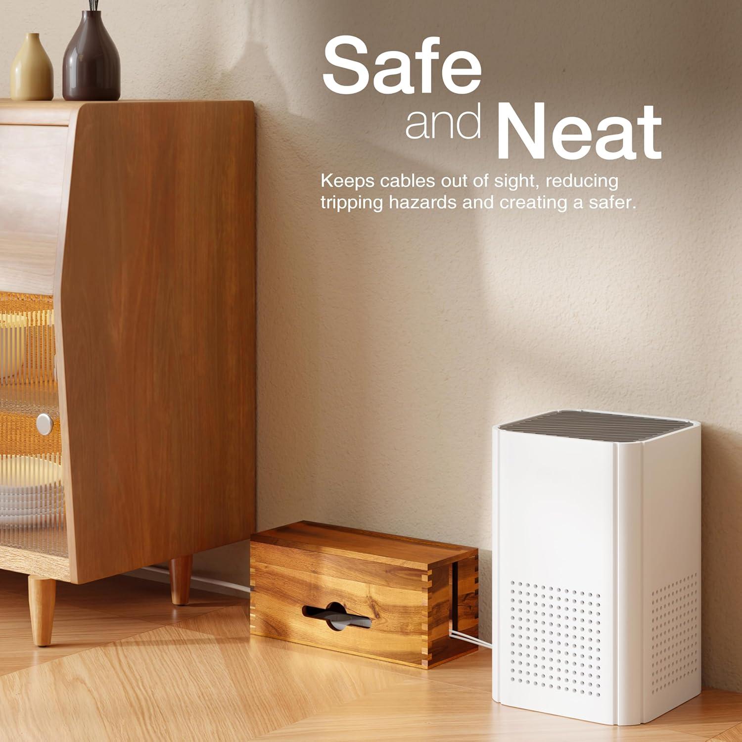 Caja de Gestión de Cables Tidita Acacia 38.1x15.2x17.5 cm