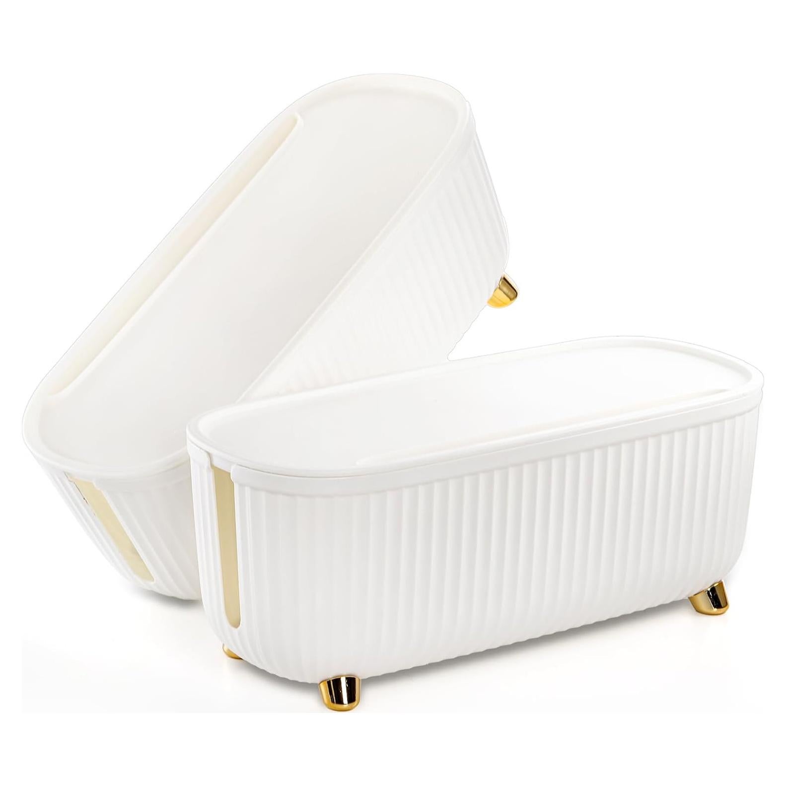 Caja Organizadora de Cables Lyellfe 2 Pack Blanca 34.8x15.2x12.7 cm