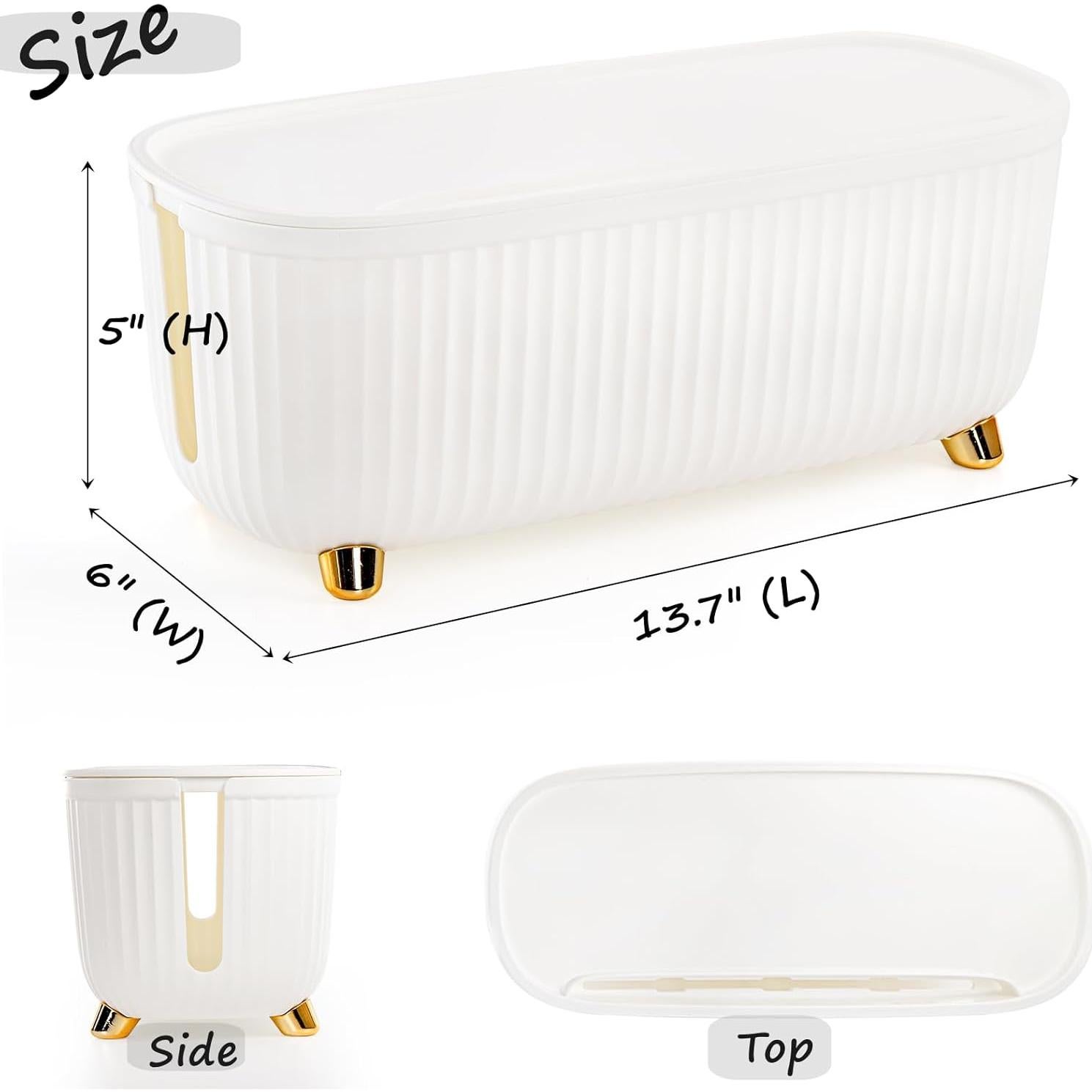 Caja Organizadora de Cables Lyellfe 2 Pack Blanca 34.8x15.2x12.7 cm