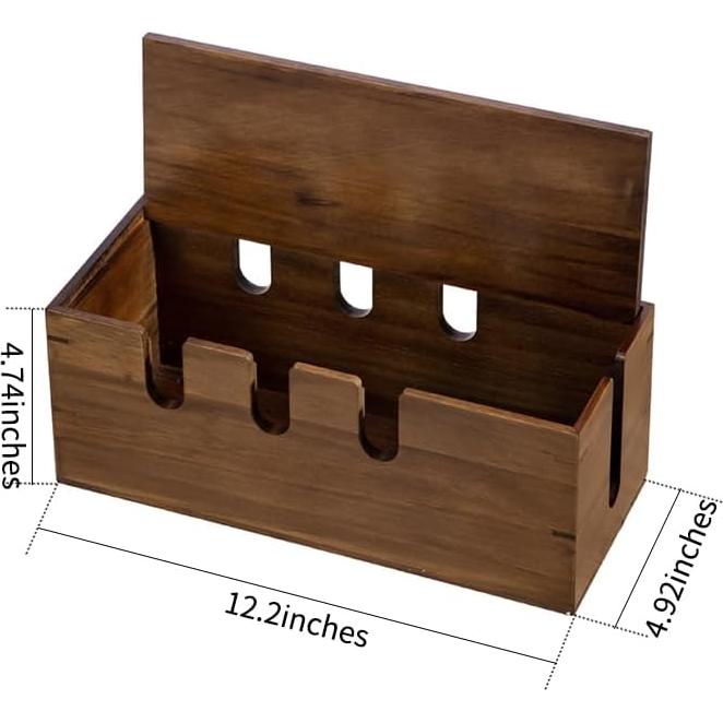 Caja Organizadora de Cables de Madera PandaRoad 31x12.5cm