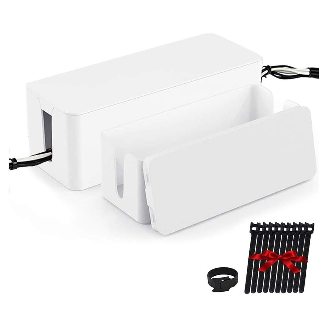 Caja Organizadora de Cables Davidsons - 2 Unidades, Blanco Hielo