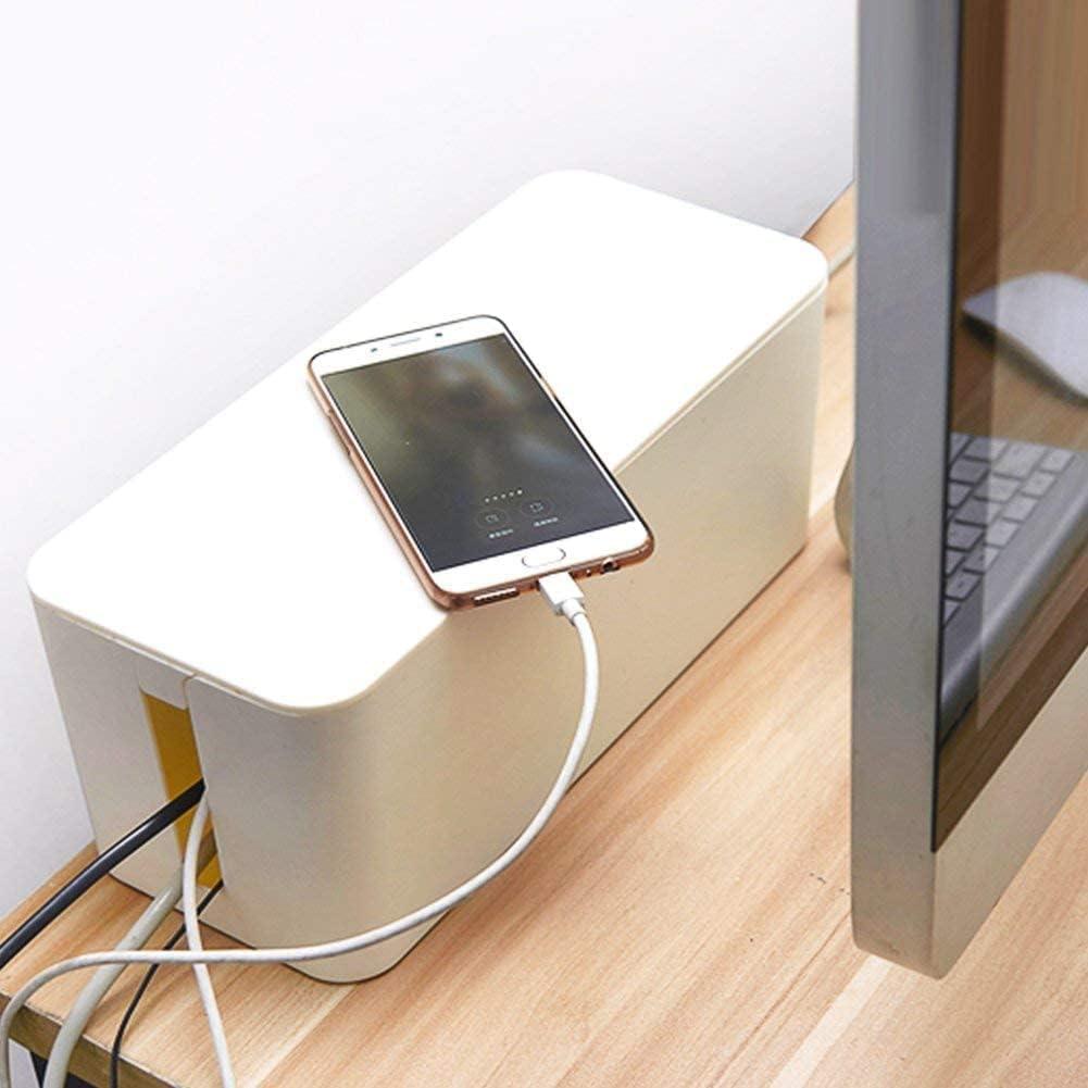 Caja Organizadora de Cables Davidsons - 2 Unidades, Blanco Hielo