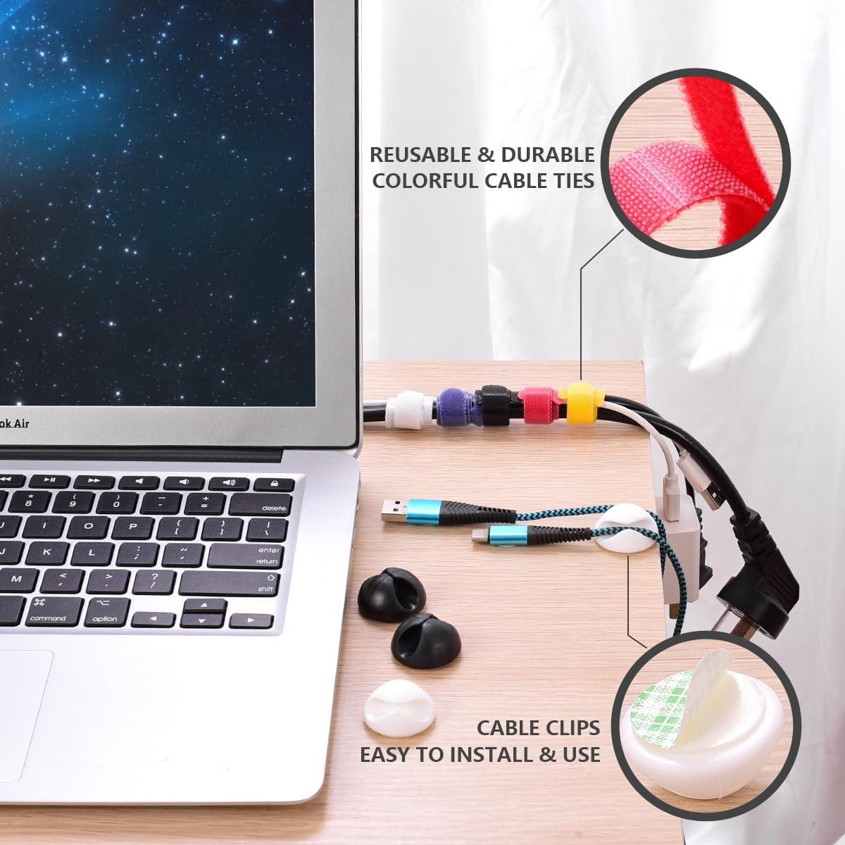 Caja Organizadora de Cables Tuwechen Grande Negra - 40.9x15.7 cm