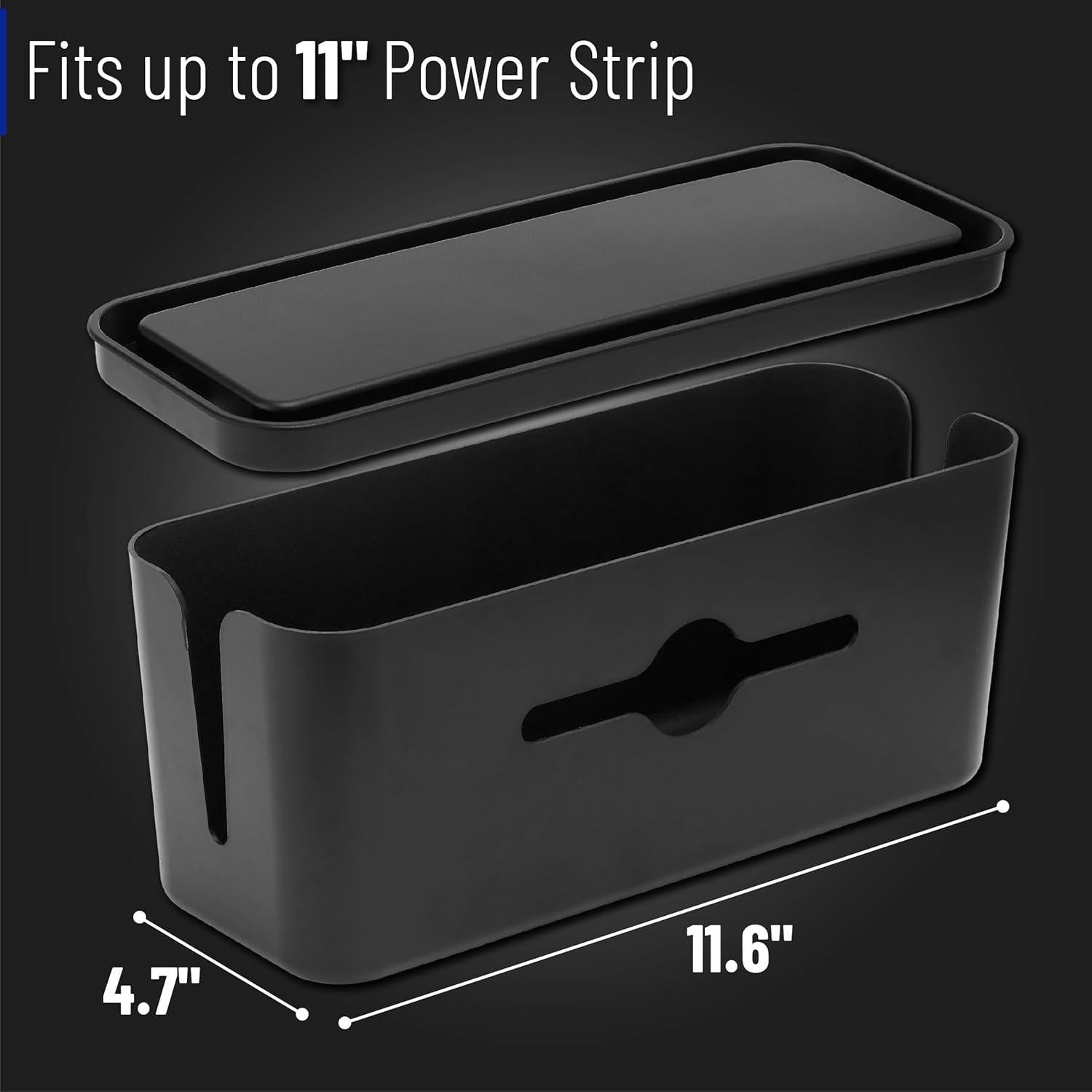 Caja Organizadora de Cables Bates, Mediana, 27.94 cm, Incluye Clips y Bridas