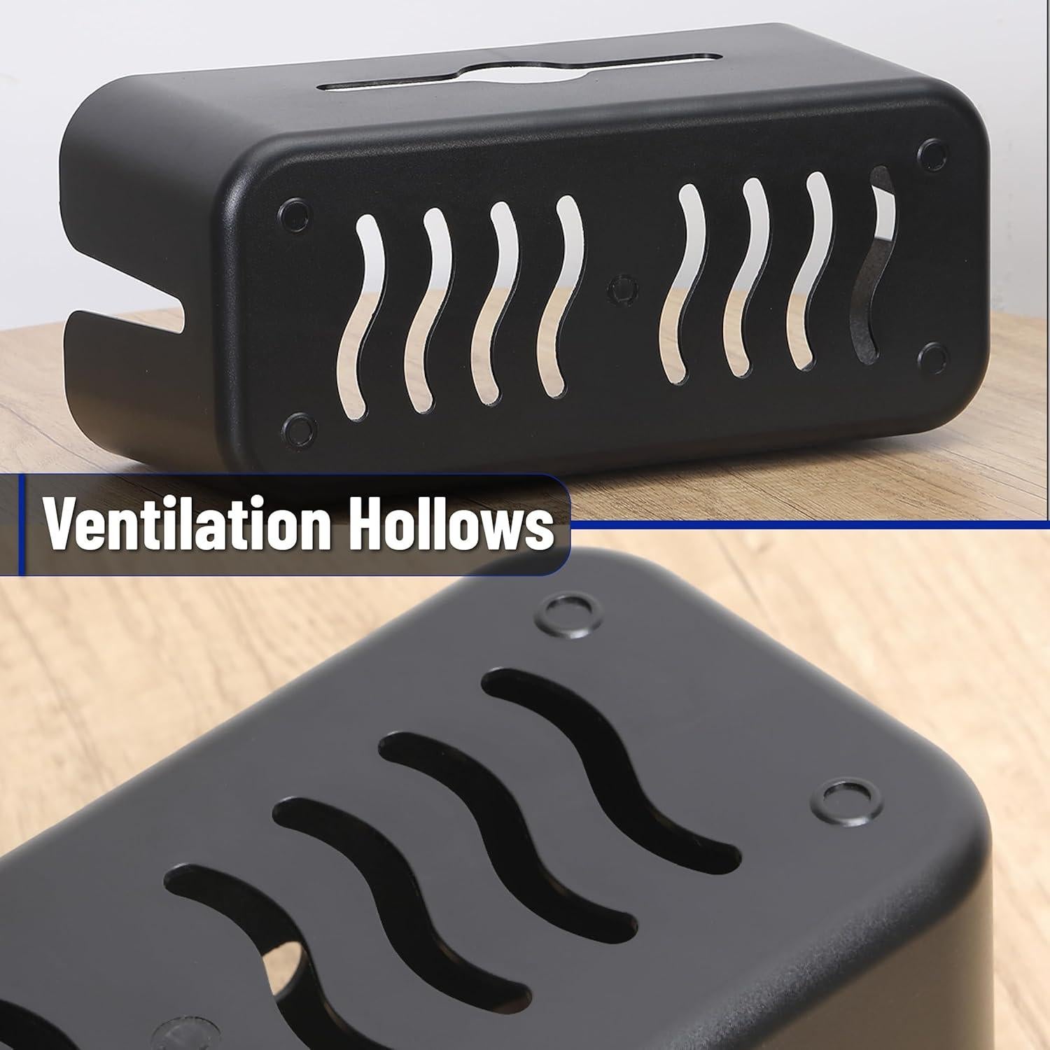 Caja Organizadora de Cables Bates, Mediana, 27.94 cm, Incluye Clips y Bridas