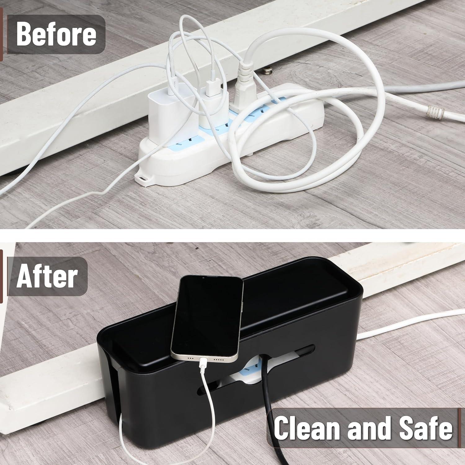 Caja Organizadora de Cables Bates 31.95x11.51cm a Prueba de Bebés