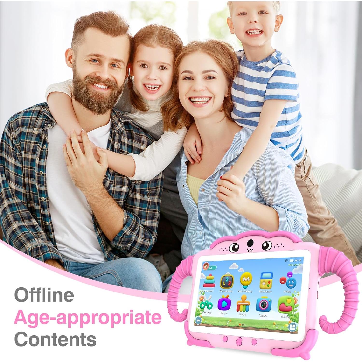 Tableta Educativa para Niños TOPELOTEK 7" 32GB Rosa