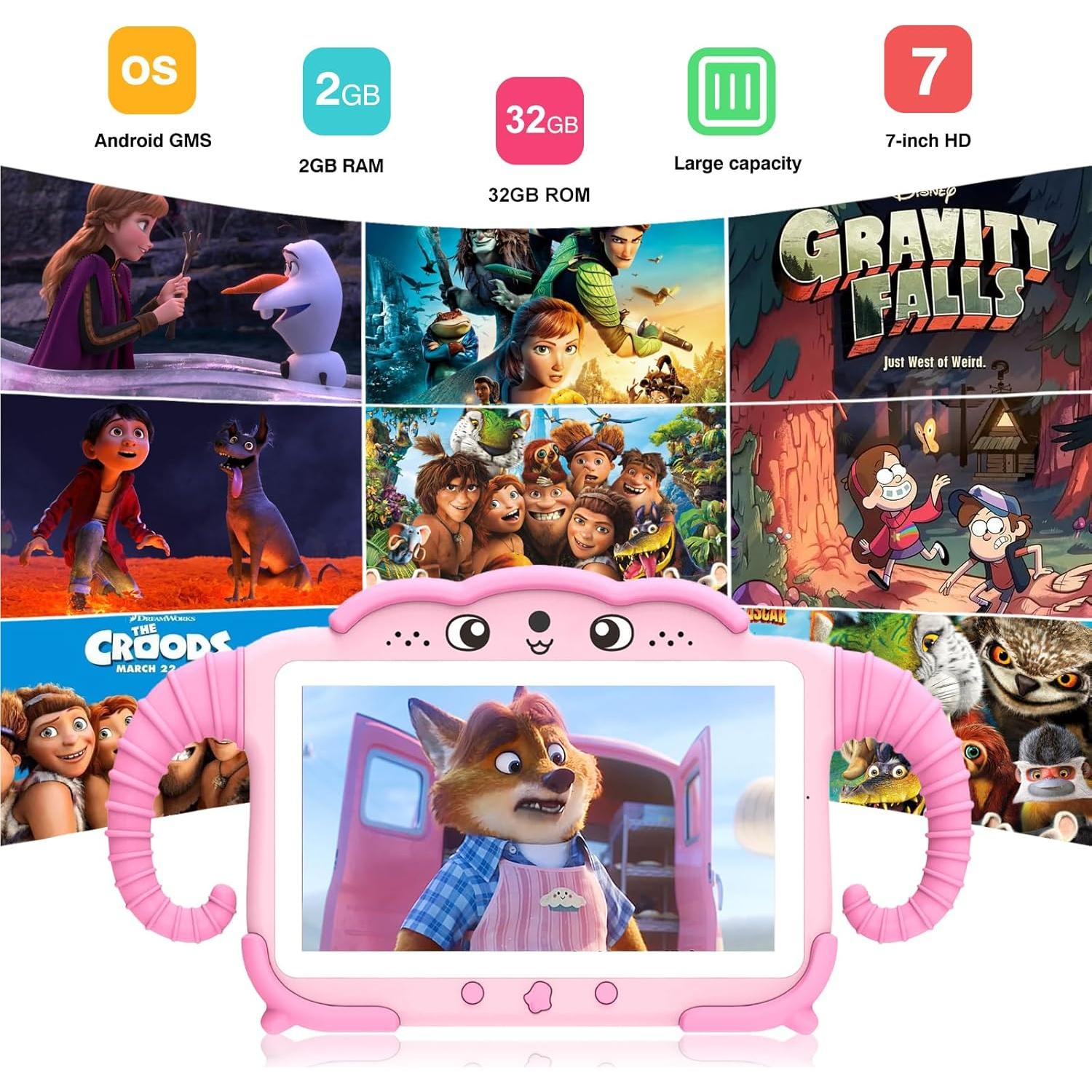 Tableta Educativa para Niños TOPELOTEK 7" 32GB Rosa