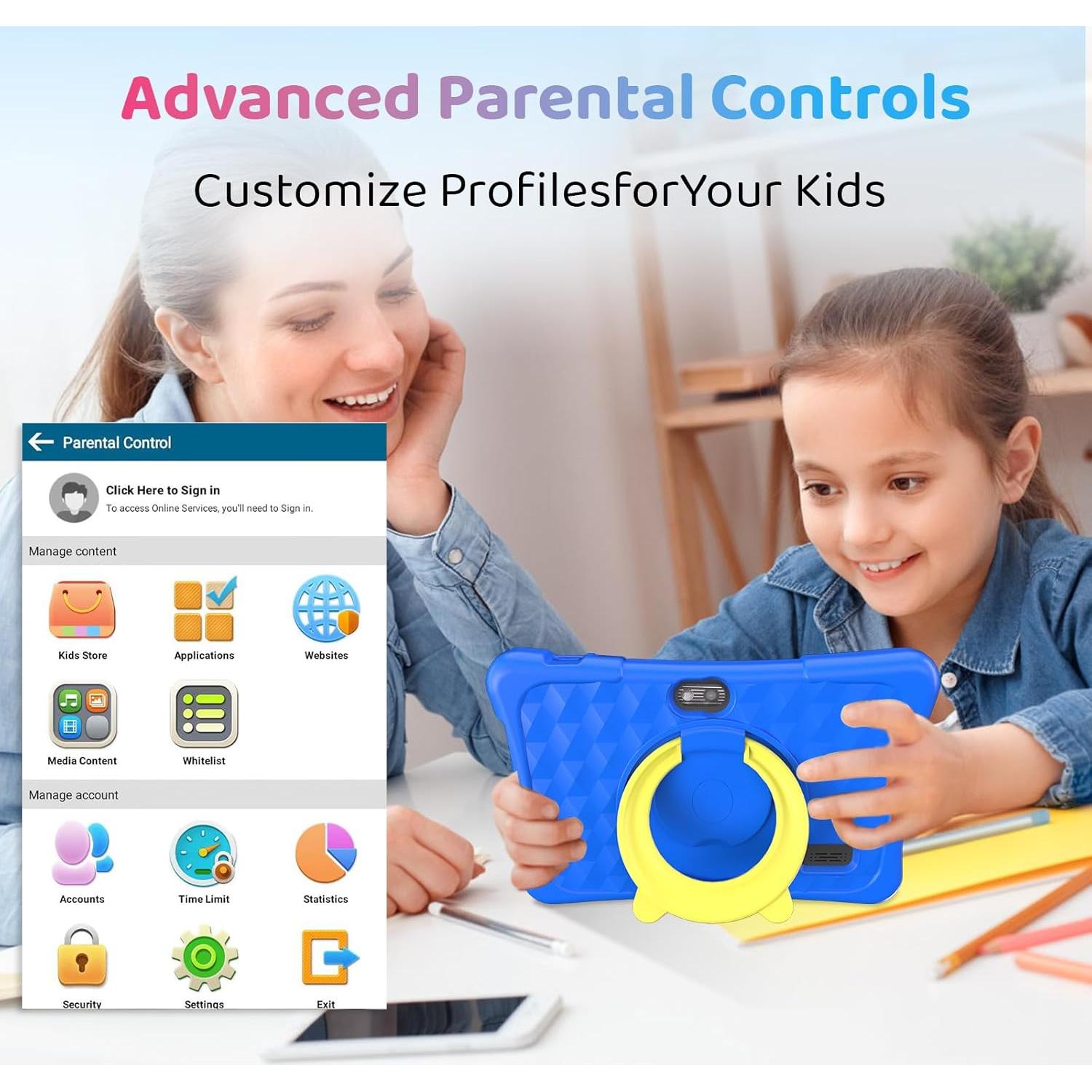 Tableta para Niños aiprotablet K07 Pro 7" Android 15 8GB+32GB